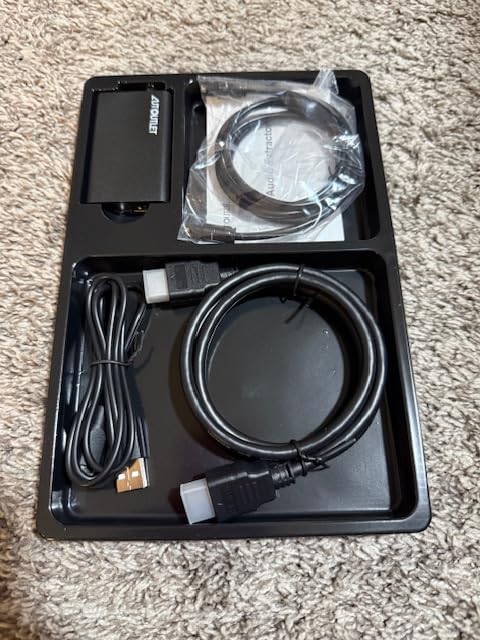 AUTOUTLET 192KHz HDMI ARC Audio Extractor to Optical TOSLINK SPDIF & Coaxial Audio Splitter Converter for HDTV to Speakers, Amplifiers, Soundbar Support Dolby/DTS 5.1 customer photo 1