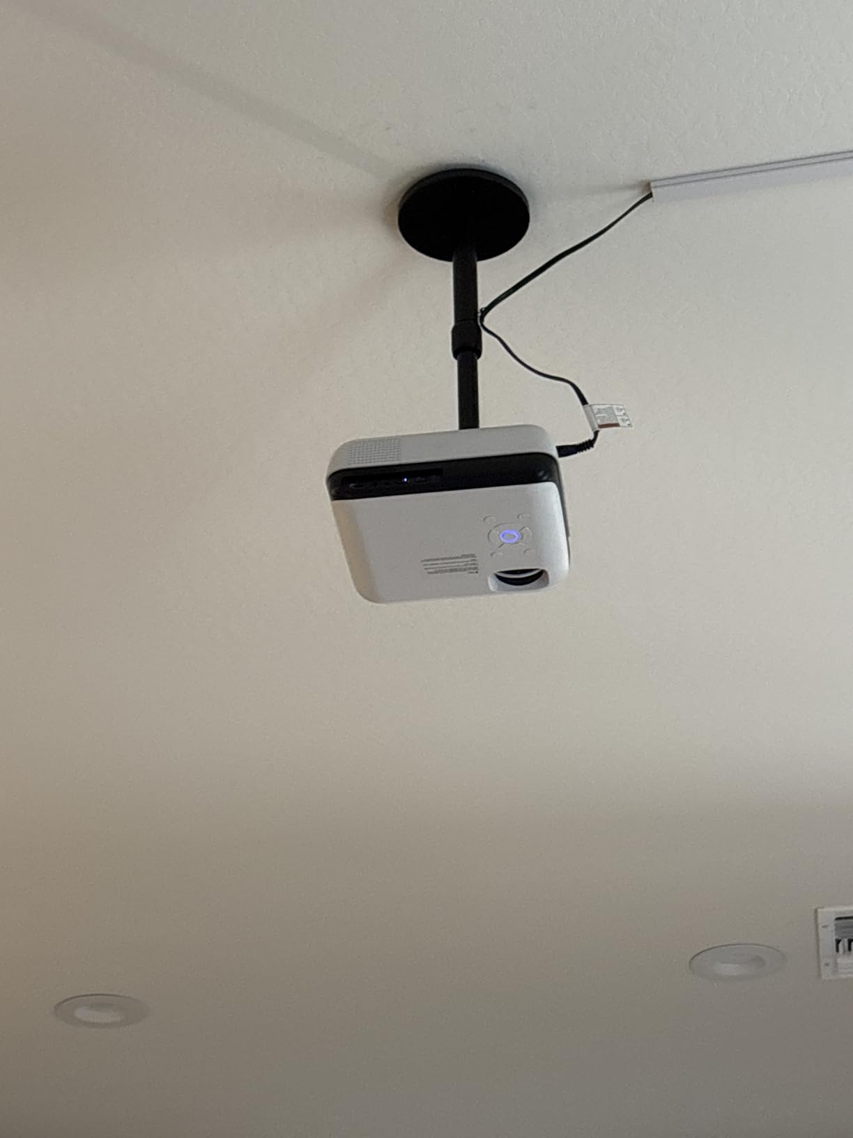 Aurzen Ceiling Projector Mount Bracket, 360 Rotation & 90 Tilt, Adjustable 9