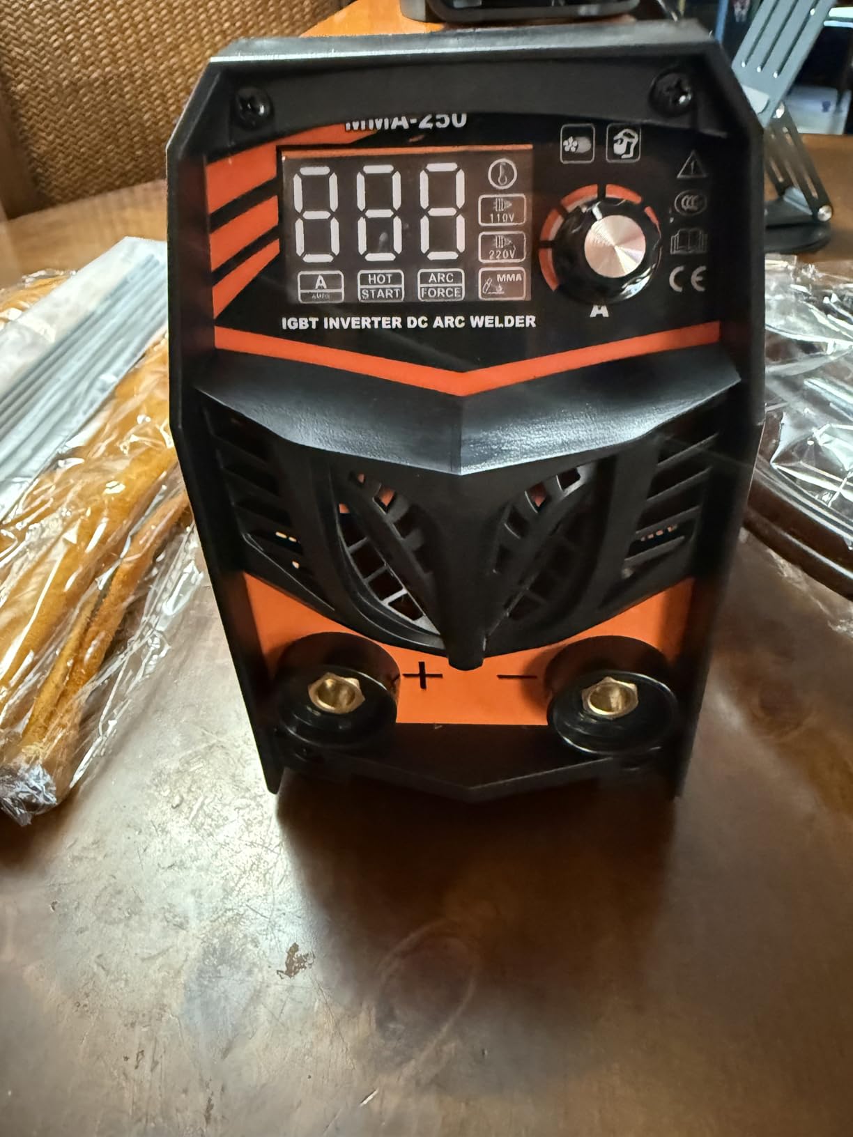 Stick Welder, 250Amp ARC Welding Machine with Large LED Display, Dual Voltage 110V/220V IGBT Inverter Portable Welder w/10 Rods, Ground Clamp, Electrode Clamp, Hot Start, Arc Force, Anti-Stick customer photo 1