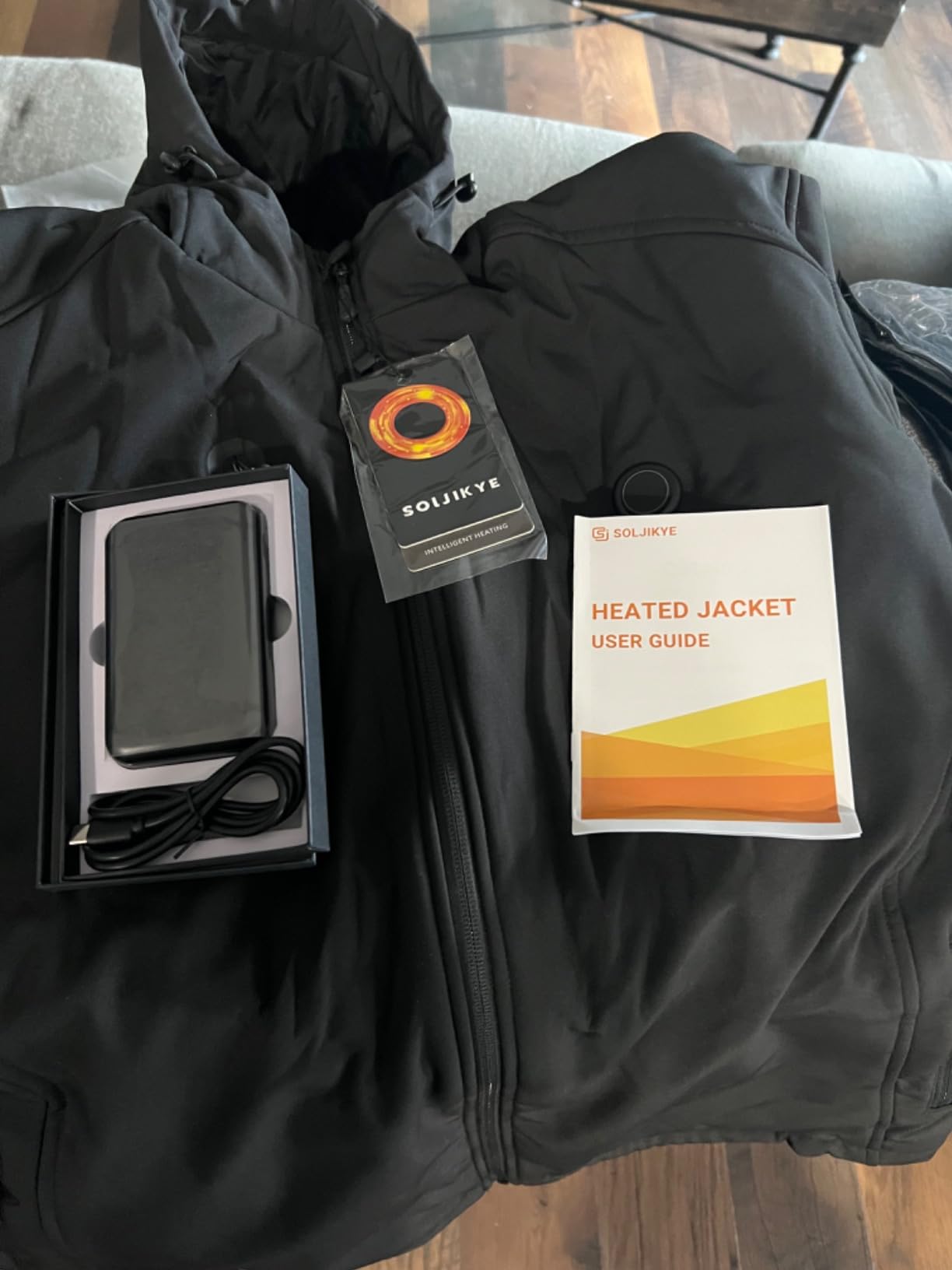 Heated Jacket for Men with 12V/20000mAh Battery Pack, Men's Winter Jackets Soft Shell Electric Heated Coat customer photo 2
