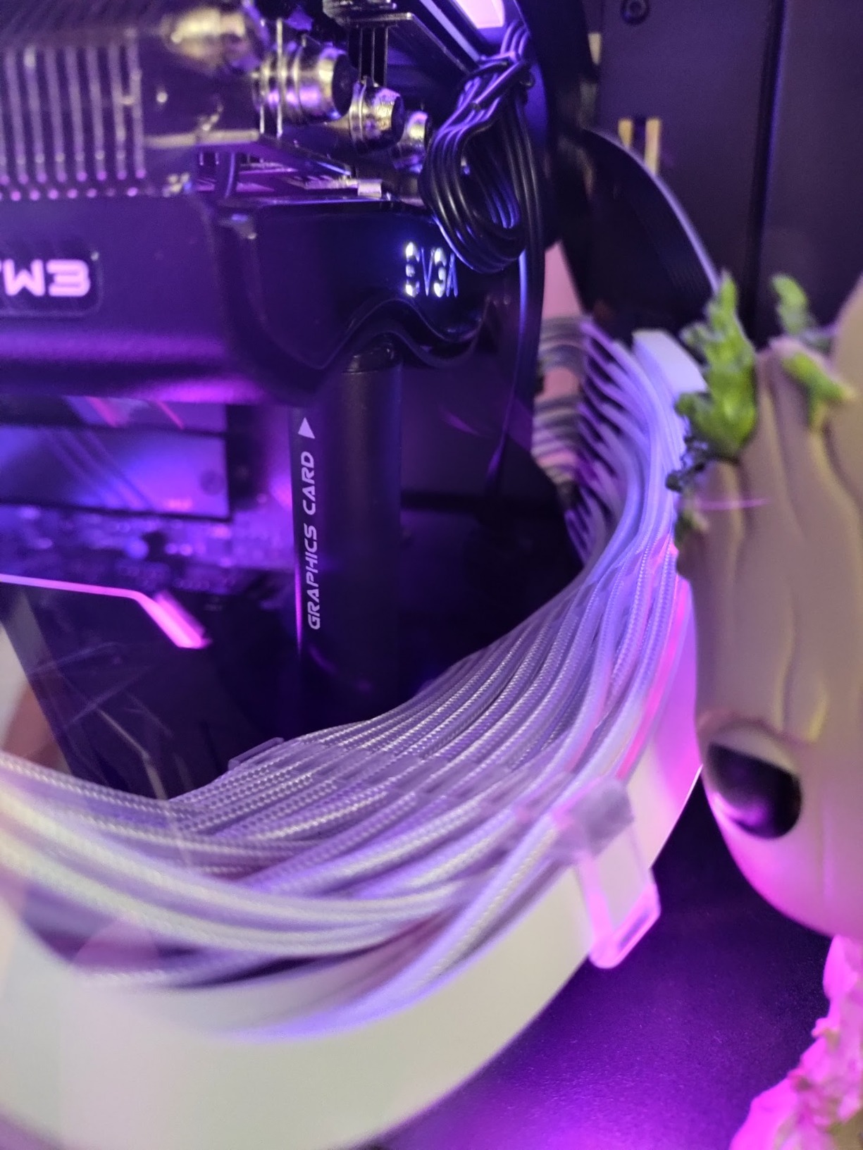 JEYI Vertical GPU Mount, PCIe 5.0/4.0 Riser Cable Mounting Kit for PC Cases, Compatible with E-ATX, ATX Case - Black(Not Include Riser Cable) customer photo 2