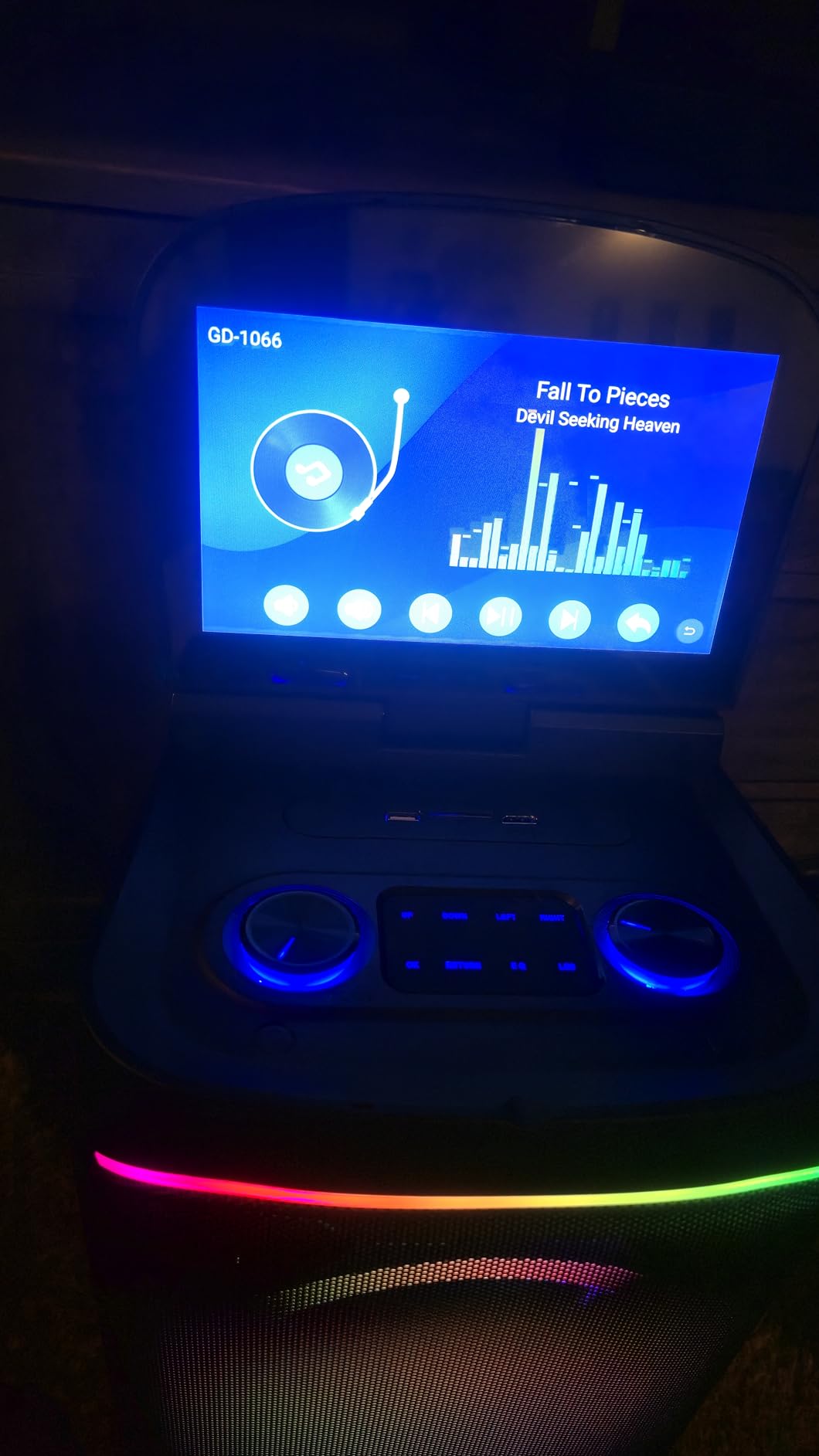Smart Karaoke Machine with 10.1 Inch Screen, with Lyrics Display, Build-in Karaoke APP, 300W Powerful Speaker, 2 Wireless Microphones, for Family or Friend Party (X1) customer photo 2