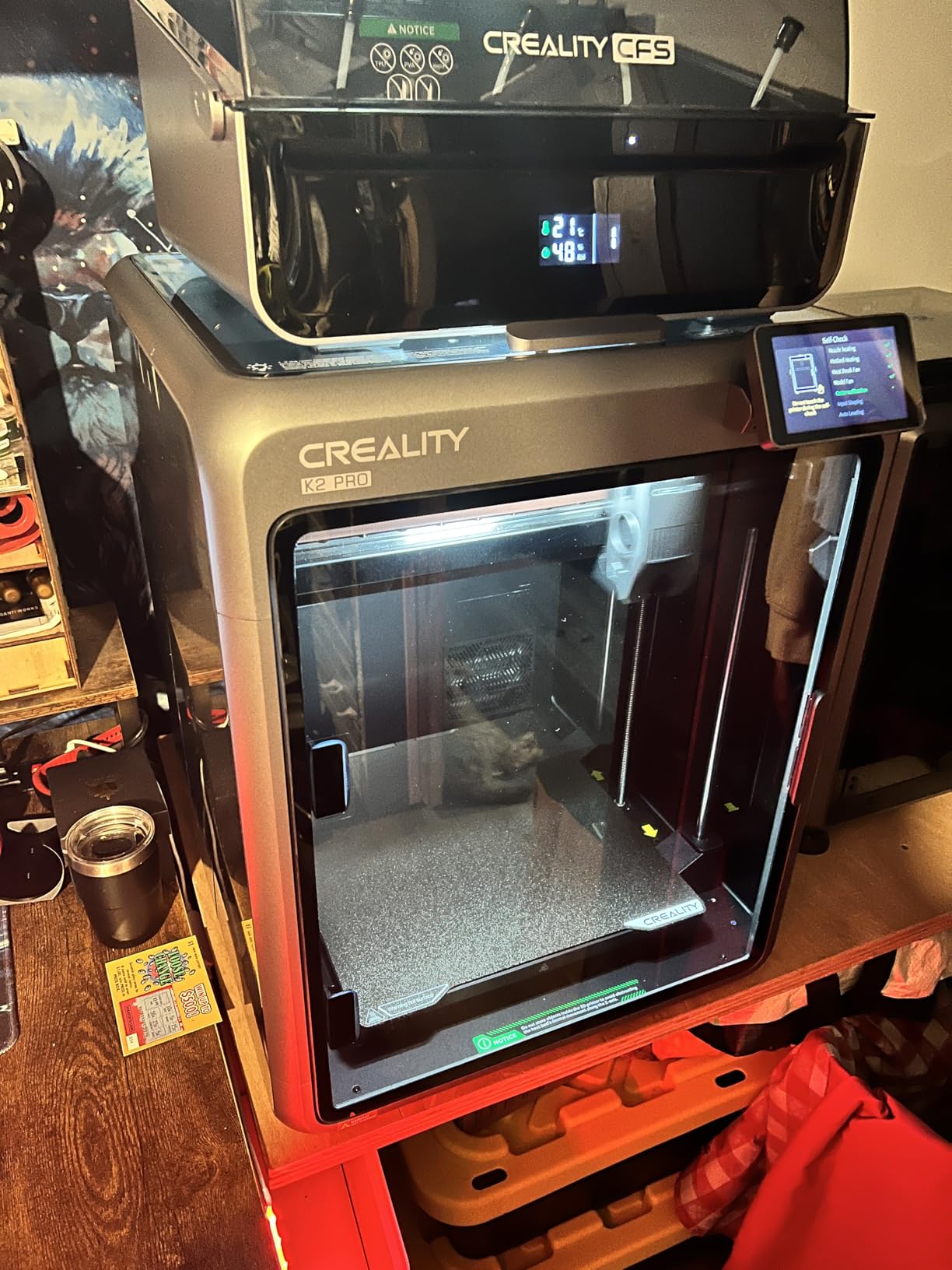 Creality K2 Pro Combo (A) 3D Printer, Multicolor Color Printing with CFS, 600mm/s High-Speed Print Speed, Auto Leveling, Active Chamber Heating, Direct Drive Extruder, Large Build Volume 300x300x300mm customer photo 2