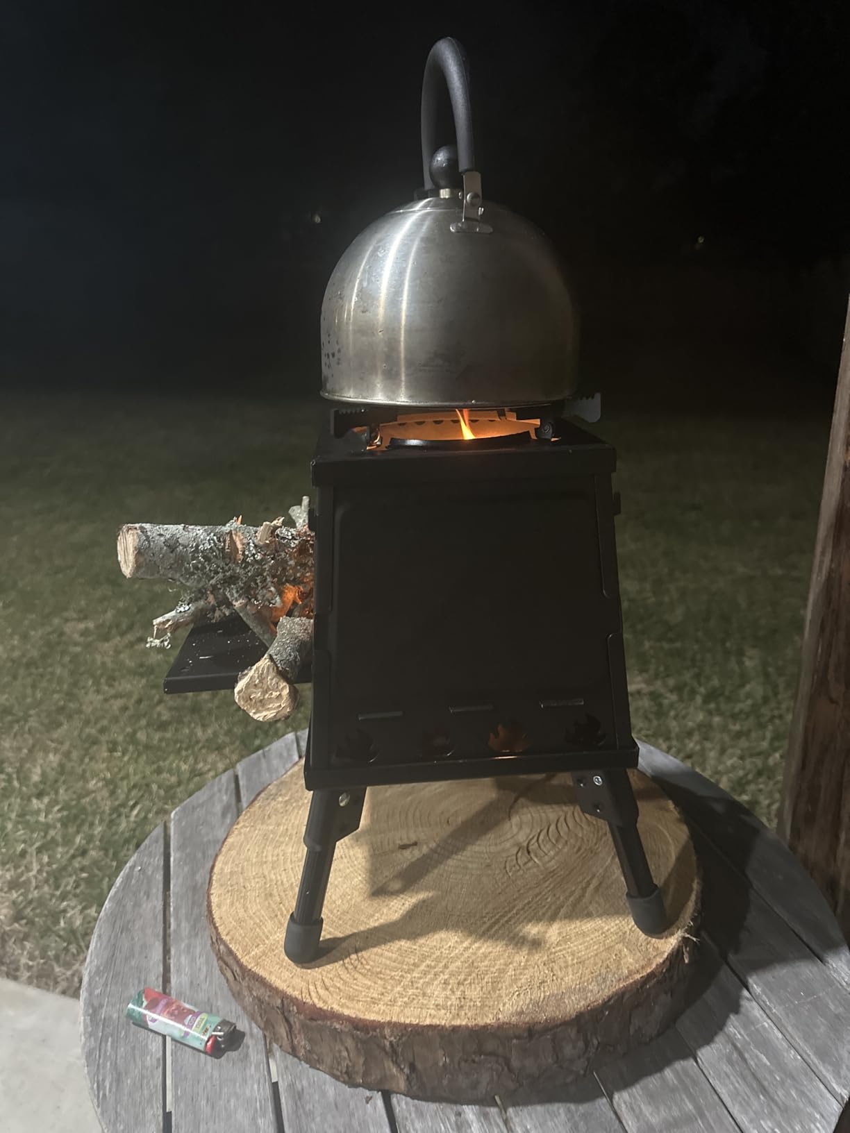 Japard Wood Burning Camp Stove, Portable Cast Iron Camping Wood Stove, Black Woodstove with Carrying Case for Backpacking Outdoor Cooking customer photo 1