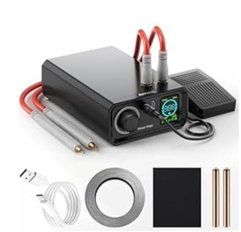 9000W Battery Spot Welder, Rotary Knob Operation 100 Gears Adjustable Foot Pedal Operated, 0.1-0.3mm Spot Welder with Dual Pulse Output, Portable Spot Welder for Making DIY Battery Packs customer photo 2