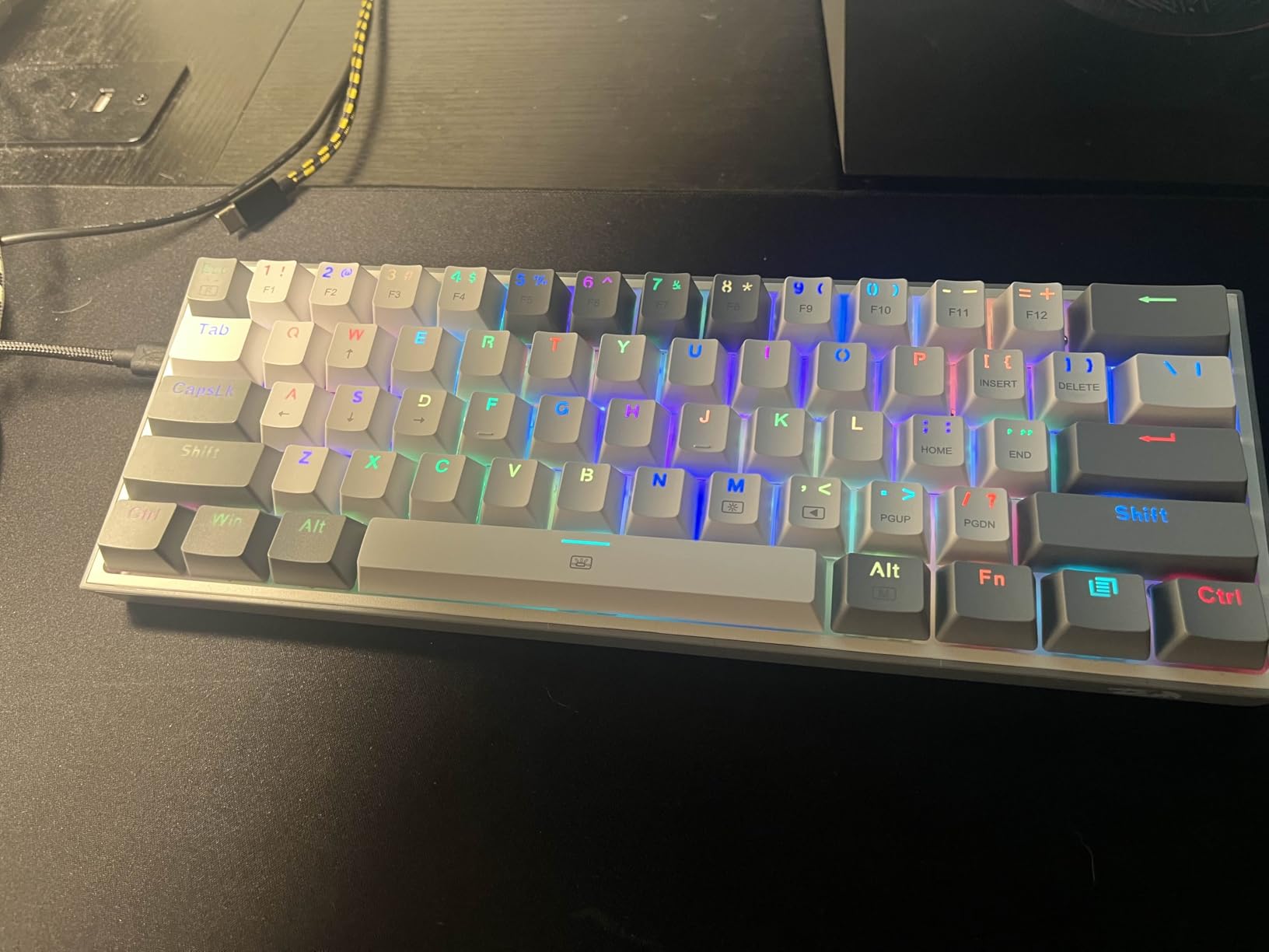 Redragon K617 HE Rapid Trigger Gaming Keyboard, 60% 61 Keys Wired Mechanical Keyboard w/Hyper-Fast Actuation, Dedicated Hall Effect Magnetic Switch, Actuation Point Adjustable, Essential Black customer photo 1