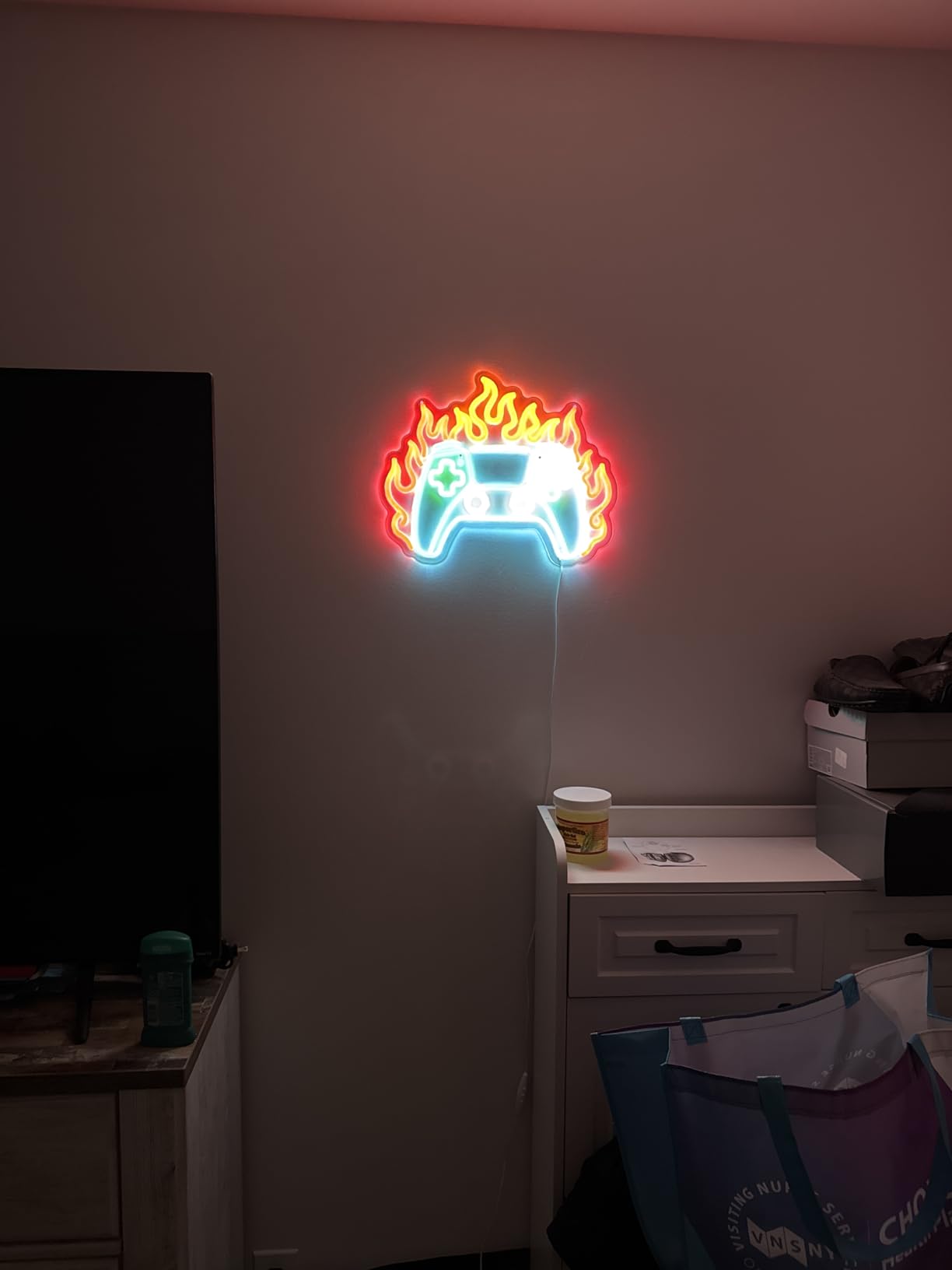 Gaming Neon Sign Can't Hear You I'm Gaming Headset Gamer LED Light Bright USB Powered Light up Headphone Game Signs with dimmer for Game Zone Video Room Boy Bedroom Wall Decor Compatible with Timer customer photo 1