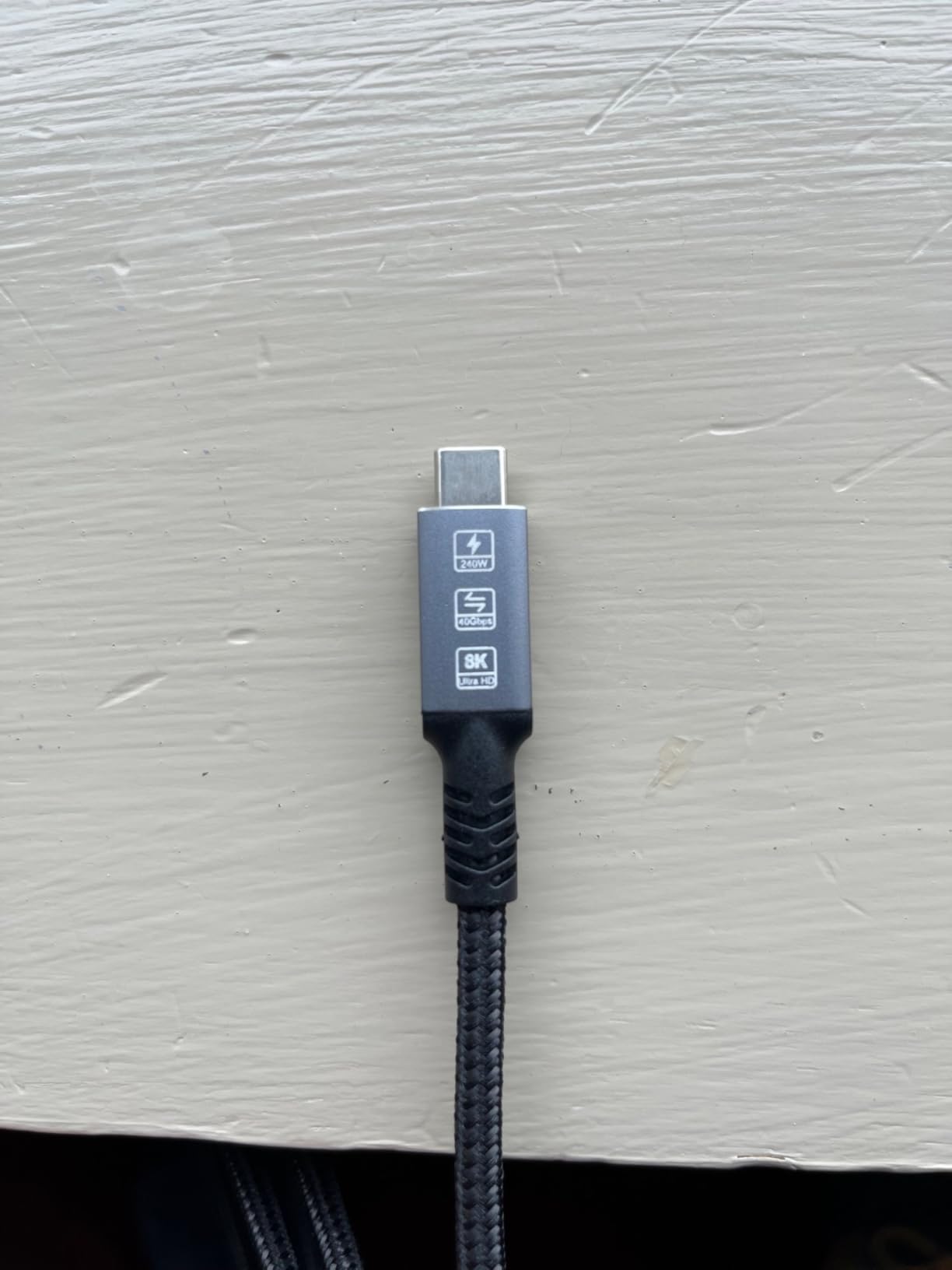 acer USB4 Cable 40Gbps, 8K@60Hz USB-C Video Cable, 240W Fast Charging Thunderbolt 4/3 Braided High Speed Cable Compatible with MacBook, SSD, Docking, iPhone 16 and More (3.3FT) customer photo 2