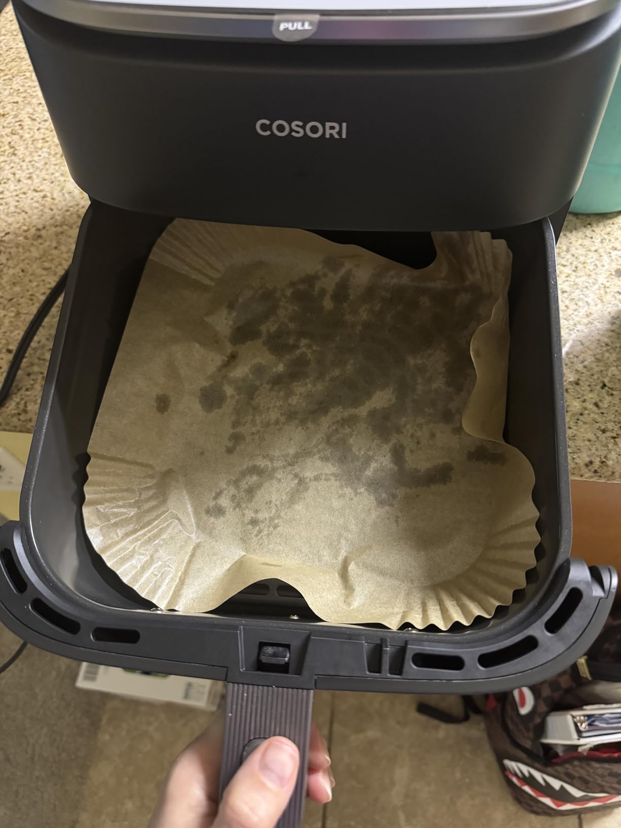 Cosori Iconic Stainless Steel 6.5 Qt Smart Air Fryer, PFAS-Free Ceramic Coating, Max 450°F, Consistent Cooking, Air Fry, Roast, Bake, Dry, Proof, Reheat, Dishwasher-Safe Basket, Chef-Crafted Recipes customer photo 1
