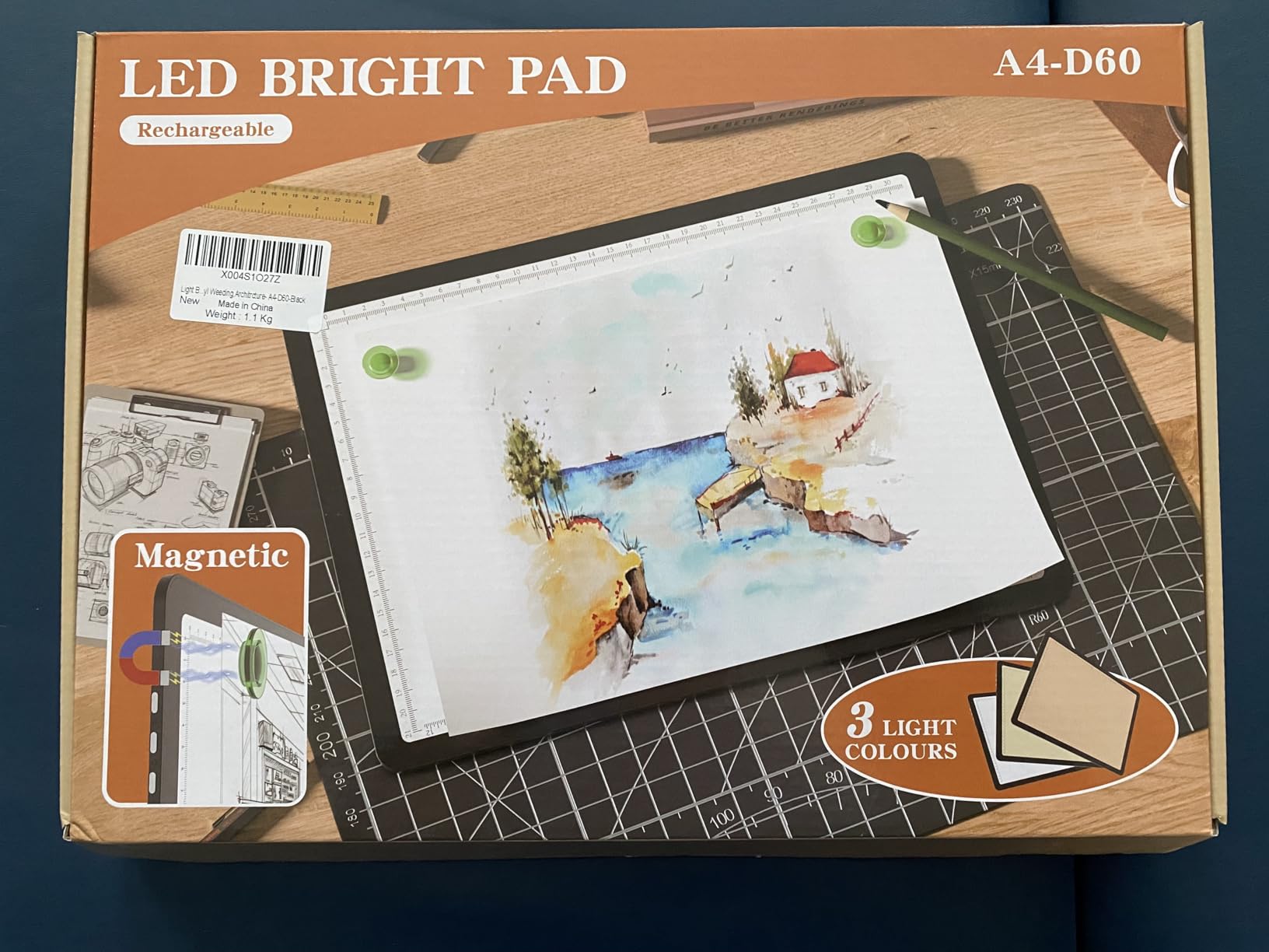 Rechargeable A4 Light Box for Tracing,Bawaslom LED Light Pad with Adjustable Stand and Strong Magnets,Ultra-Thin and Bright Tracing Board for Diamond Art,Sketching,Vinyl Weeding,Architectural Design customer photo 2