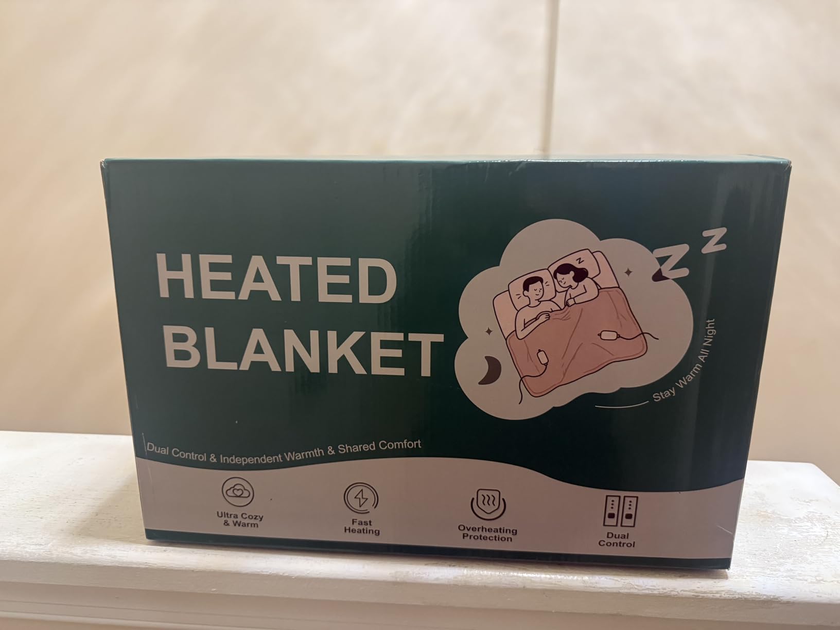 Heated Blanket King Size - Dual Control King Electric Blanket with 5 Heat Settings, 10 Hrs Auto Off for Bed, ETL Certified, Washable Flannel Sherpa Heating Blankets 100