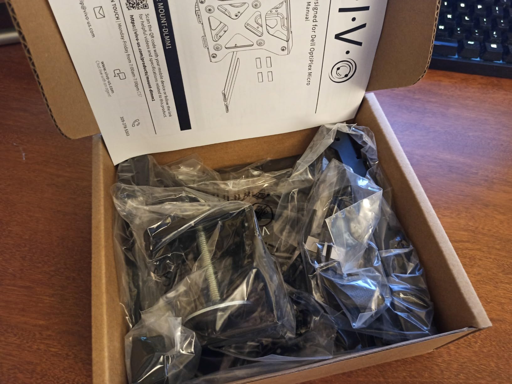 VIVO Behind Monitor Mini PC VESA Mount Designed for Dell OptiPlex Micro CPU, Monitor Arm Computer Holder, Concealed Behind Screen, Desk and Wall Mounting Options, Black, Mount-DLMM2 customer photo 1