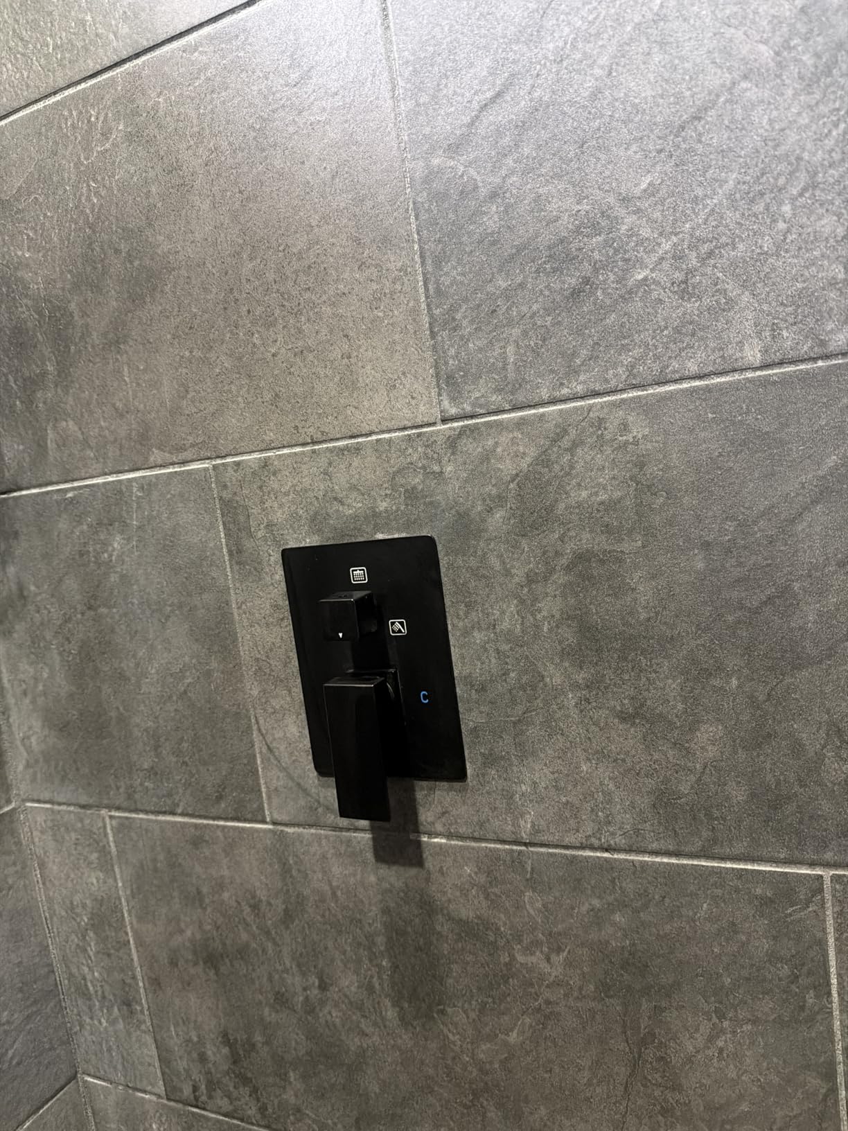 Rain Shower System Matte Black Shower Faucet Set, Dual Rainfall Shower Head Set with 2 in 1 Handheld Spray, Wall Mounted Bathroom 12-inch & 6-inch Square Showerheads with Valve, Matte Black customer photo 2