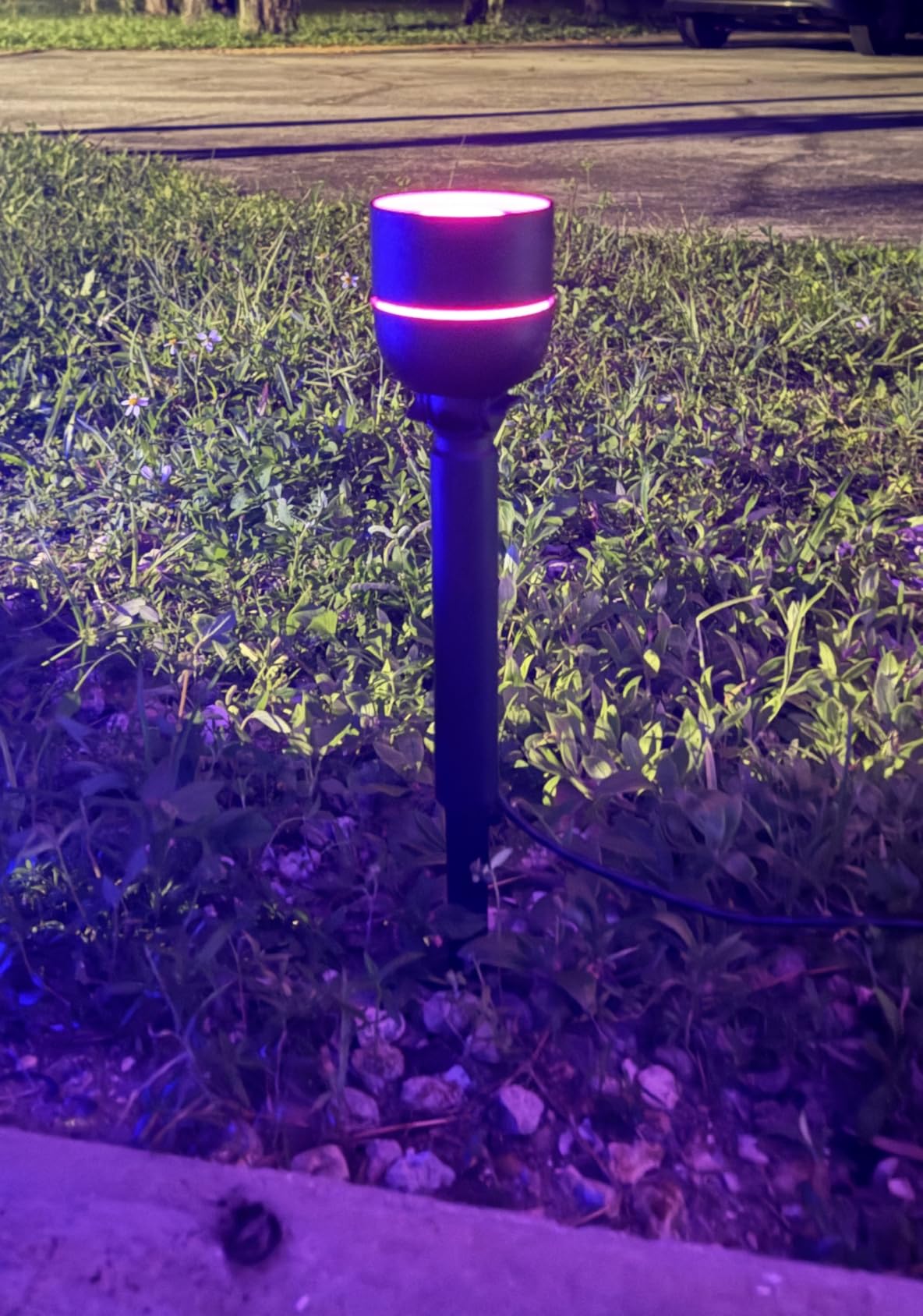 Enbrighten Vibe Eternity Path Lights, 23ft, 4 RGBWIC LEDs, Weatherproof, Perfect for Garden, Pathway, and Home Exterior Lighting, Smart App Control, Compatible with Alexa, Google Home, 85966 customer photo 1