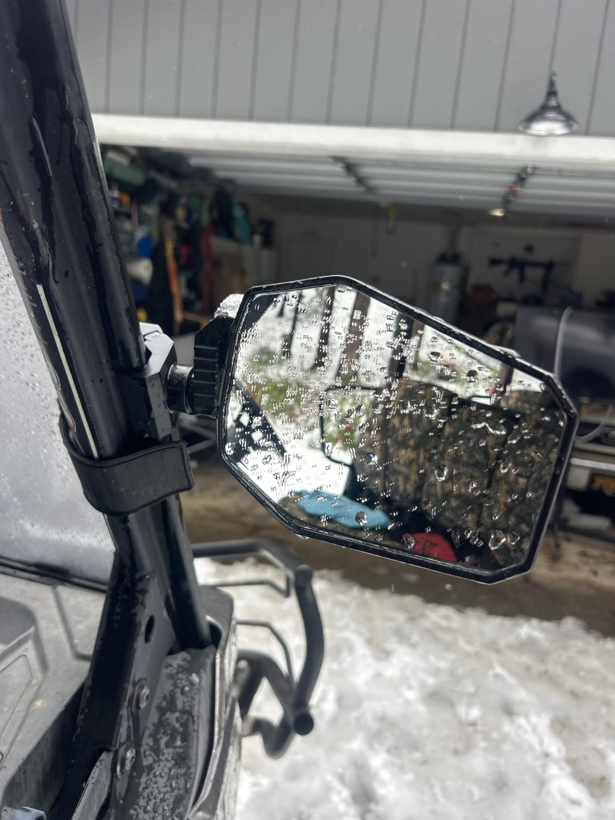KEMIMOTO UTV Side Mirrors, UTV Rearview Mirrors Fit for Windshield Compatible with Pro-Fit Polaris Ranger General Can-Am Defender Maverick Trail, 3-axis Rotation Breakaway Rear View Accessories customer photo 1