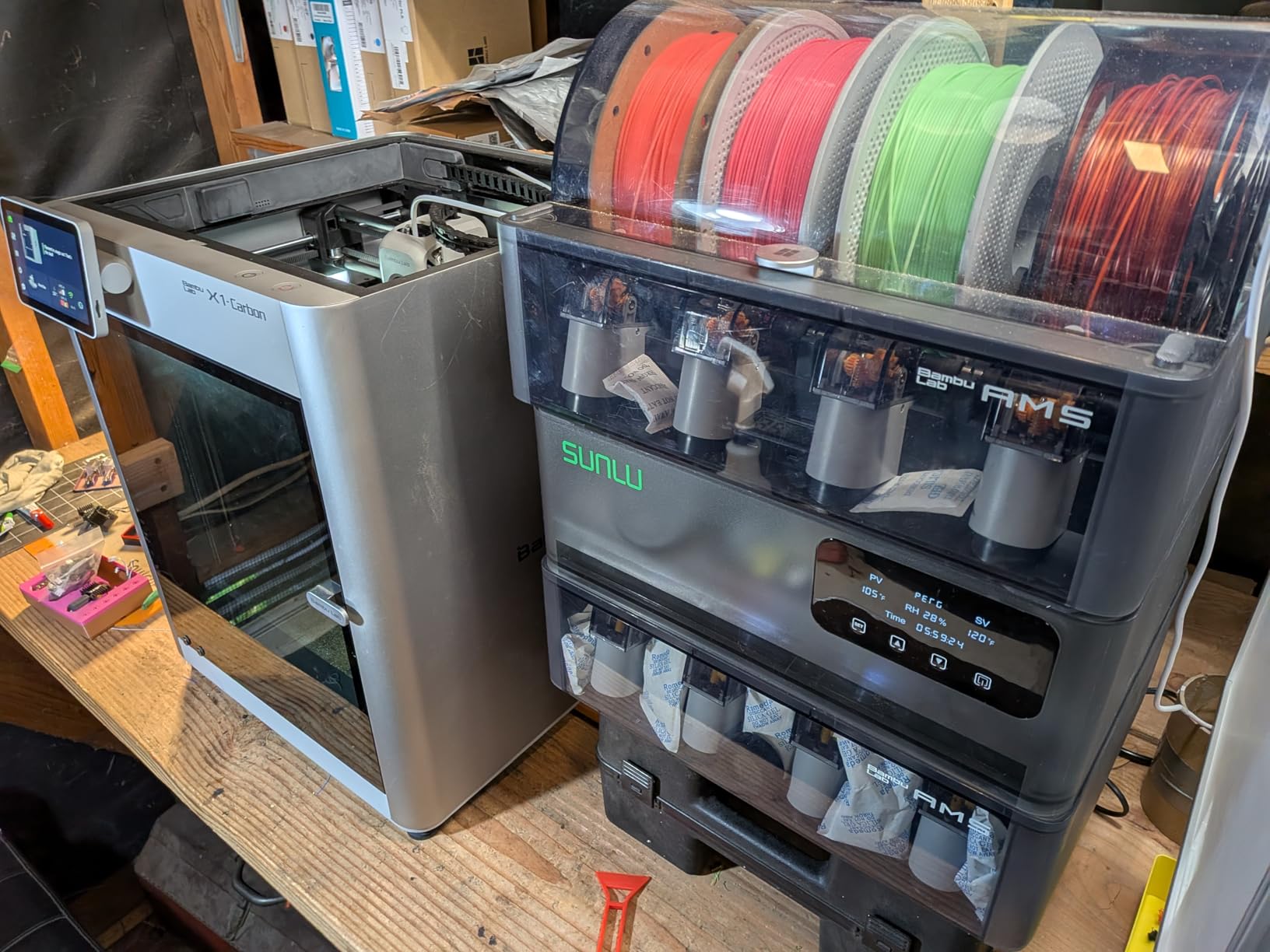 SUNLU AMS Heater, Compatible with Bambu lab AMS Gen 1 - Enables Simultaneous Printing & Drying, Easy Installation, Fast Heating to 70C, 4-Spool Capacity Filament Dryer customer photo 1
