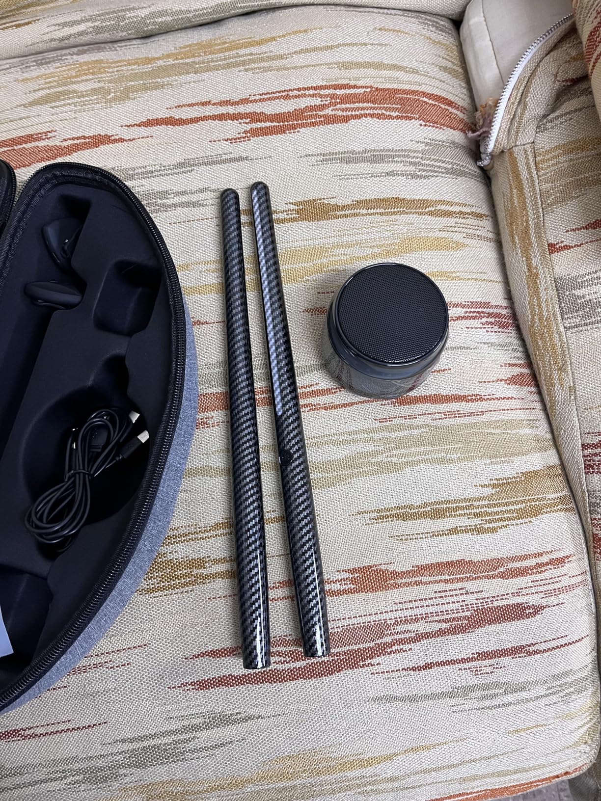 Virtual Air Drum Set, Electric Air Drum Sticks Kit, Carbon Fiber Drum Sticks & Pedals & Bluetooth Adapter Speaker, Electric Drum Set for Kids Beginners Adults customer photo 2