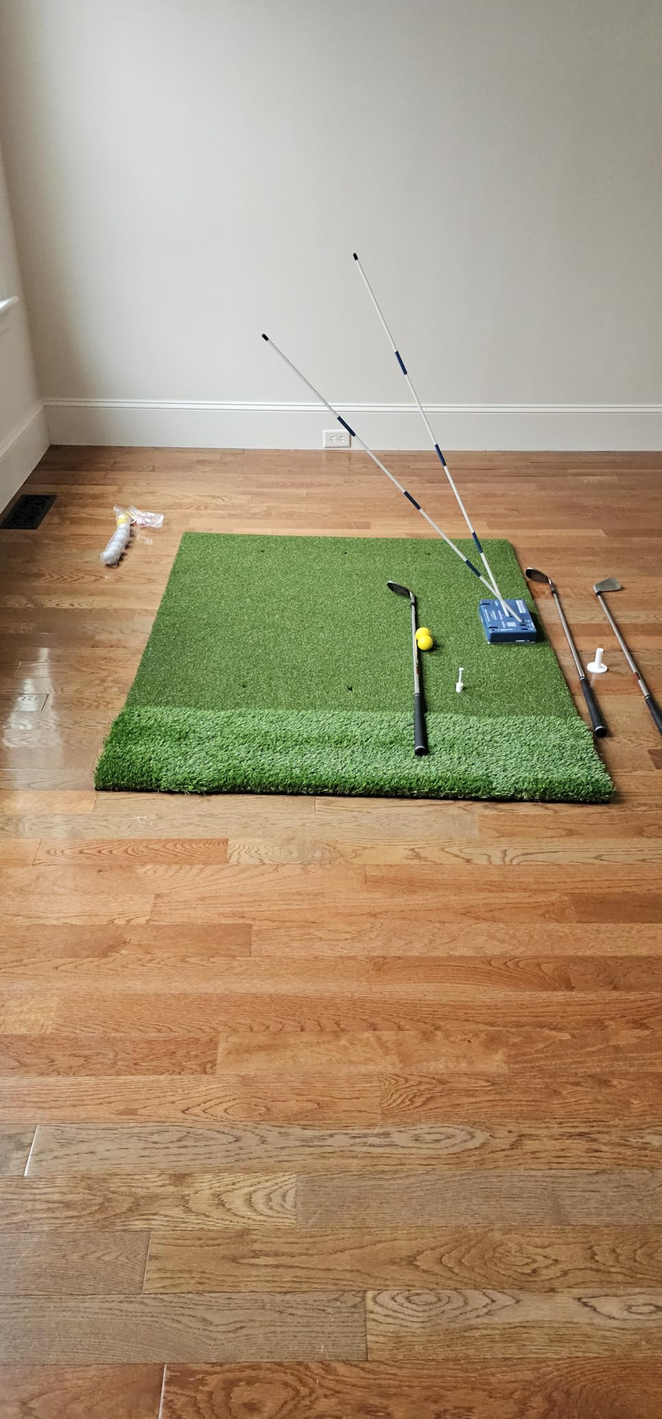 Dual-Turf Golf Mat 36mm: 5x4ft/5x5ft Extra Thick Golf Hitting Mats Practice Outdoor Indoor, High-Density Artificial Hitting Training Matt for Garage Simulator Chipping Driving Swing customer photo 2