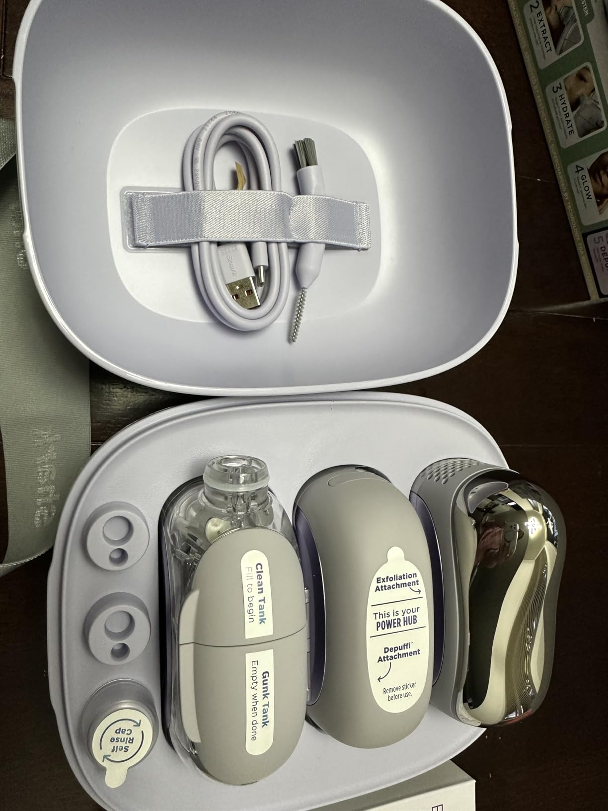 Shark FacialPro Glow at-Home Hydro-Powered Facial System with DePuffi Hot & Cold Therapy - Professional Spa Skincare Device for Pore Cleansing, Hydration, & Radiant Glow, Lilac, FH320PL customer photo 1