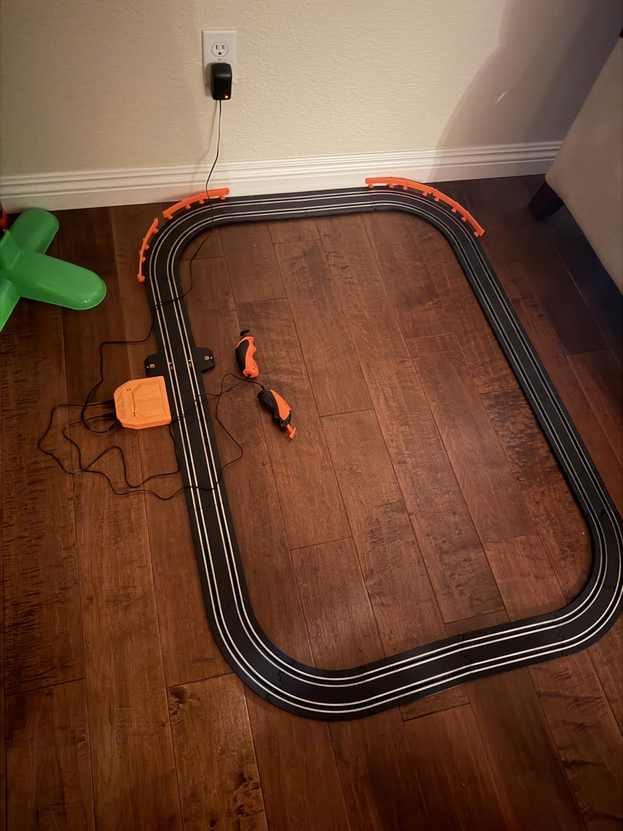 Slot Car Race Track with 4 High-Speed Racing Cars Battery or Electric Race Car Toy for Kids Boys, Dual Racing Game 2 Hand Controllers customer photo 2
