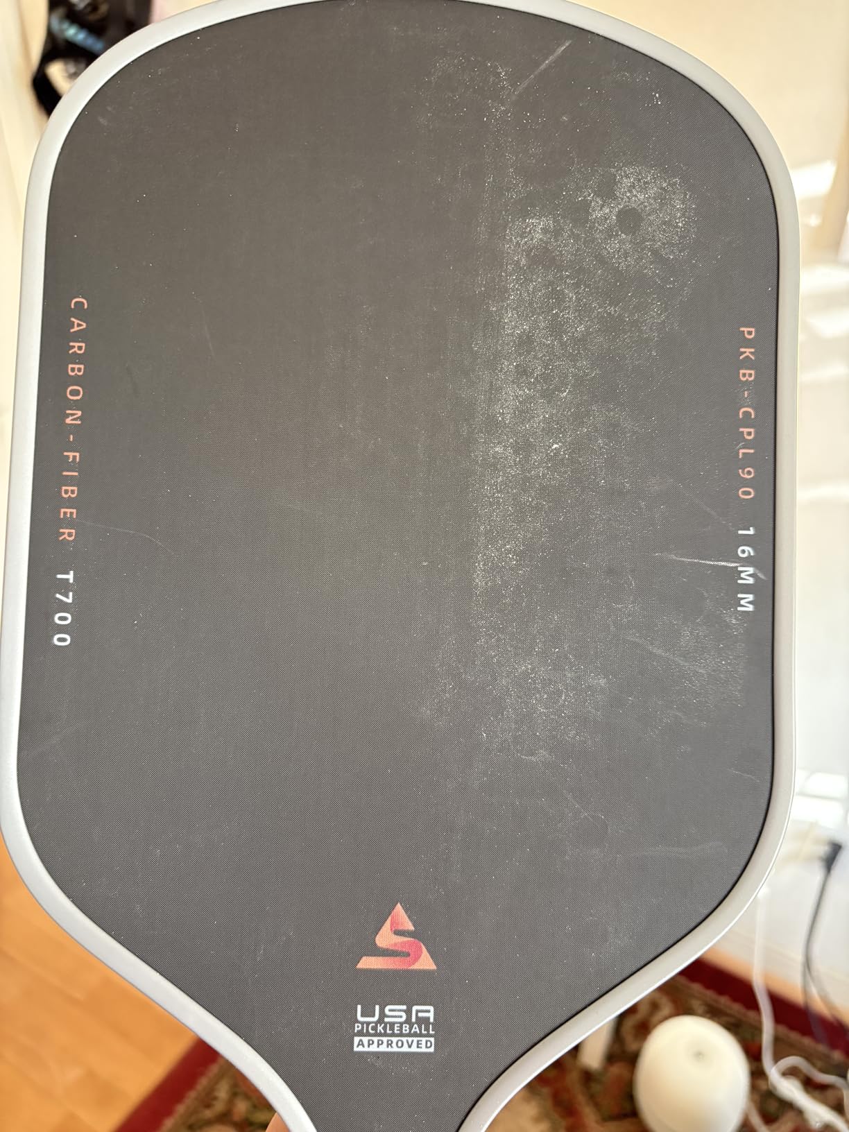 Thermoformed Carbon Fiber Pickleball Paddle - Textured Grip, Larger Sweet Spots for Max Spin, Control & Power - 16mm Polypropylene Honeycomb Core for All Skill Levels, 8.0 oz customer photo 1