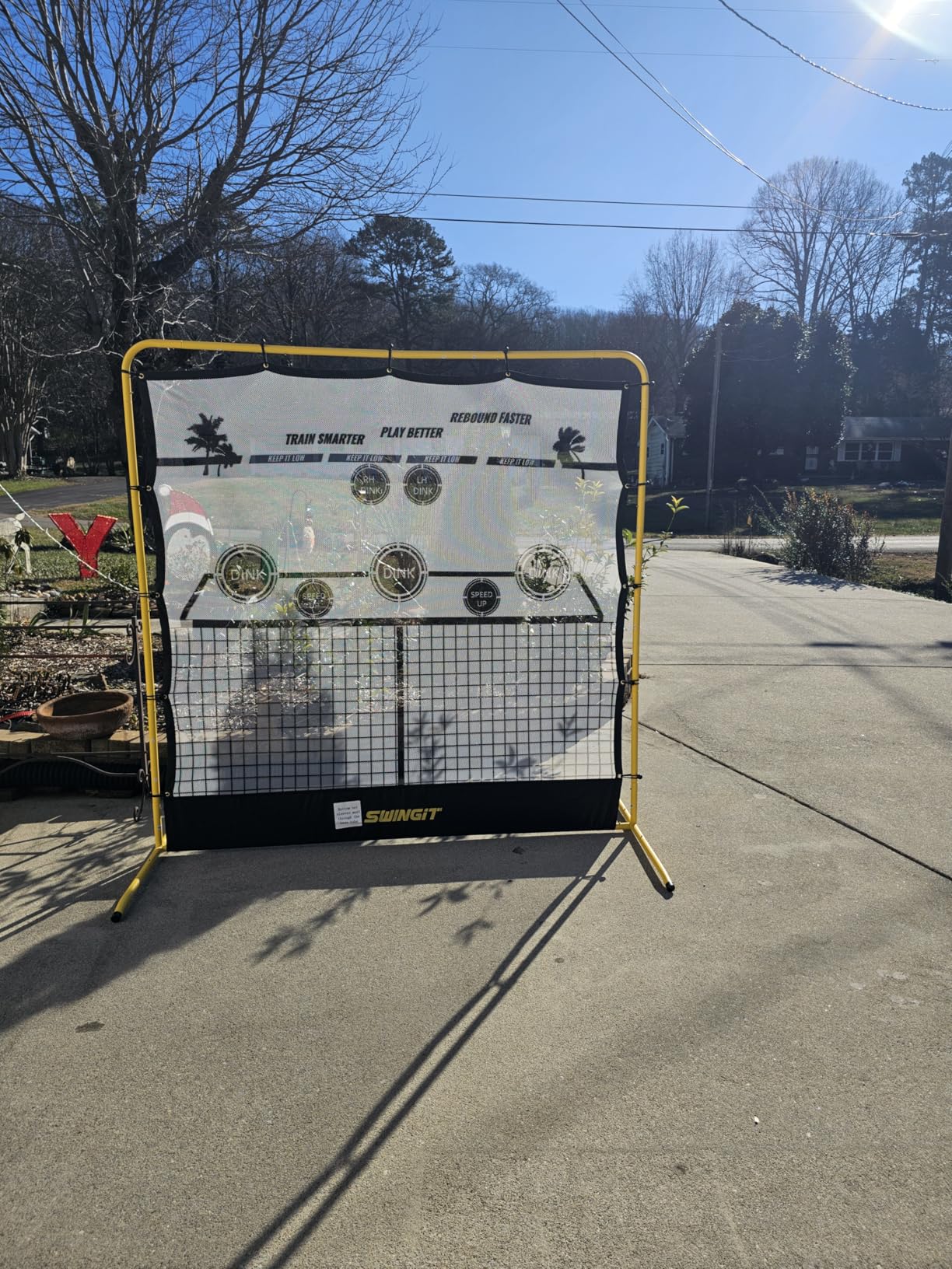 Portable Pickleball Training Net, 2in1 Solo Rebounder Net System for Dinks Volleys Tennis, USAPA Approved Accuracy Trainer Equipment with Carry Bag, Outdoor & Indoor Prefer Backyard customer photo 1