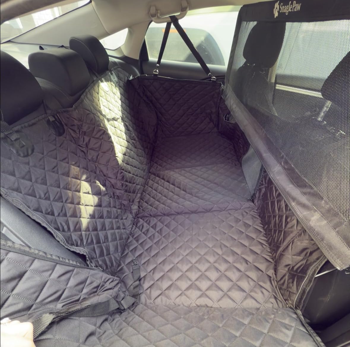Snagle Paw Dog Car Seat Cover & Back Seat Extender,31