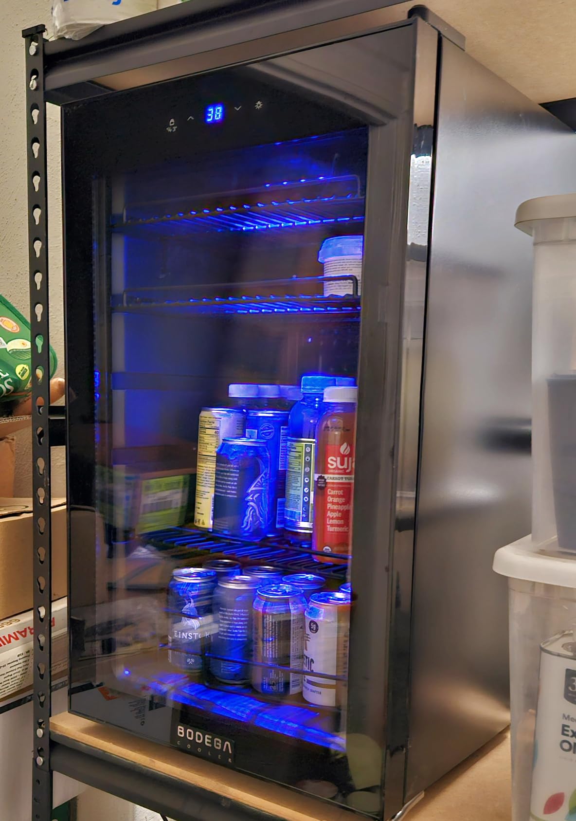 BODEGACOOLER Commercial Merchandiser Refrigerator,2 Glass Door Commercial Beverage Refrigerator, Beverage Display Cooler with Soft LED Light, Adjustable Shelves and 4 Strong Castors, 35.4 Cu. Ft,Black customer photo 2