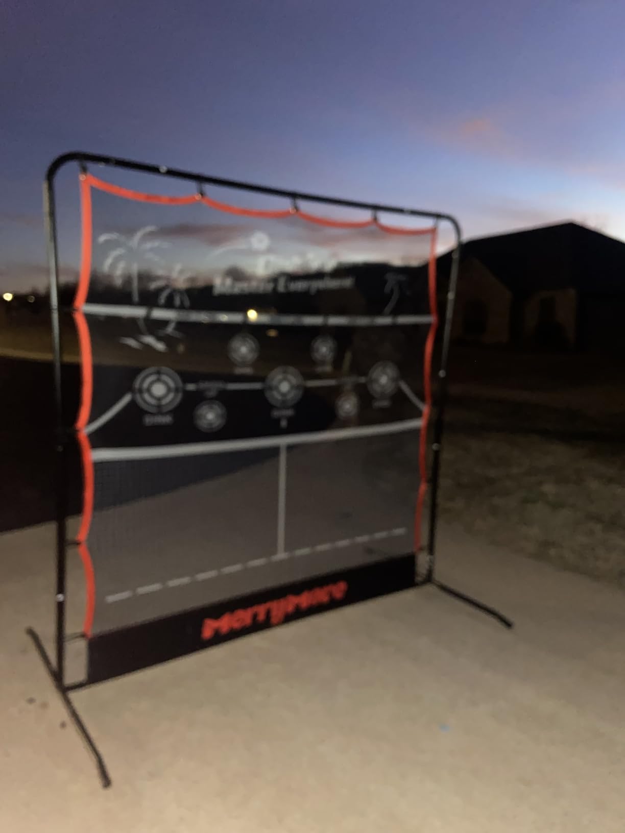Pickleball Rebounder Practice Net: 6FT Strong Metal Frame Pickleball Trainer Net, Portable for Outdoor Driveway Backyard and Indoor Garage Training Rebounder for Dink Volley Tennis customer photo 1