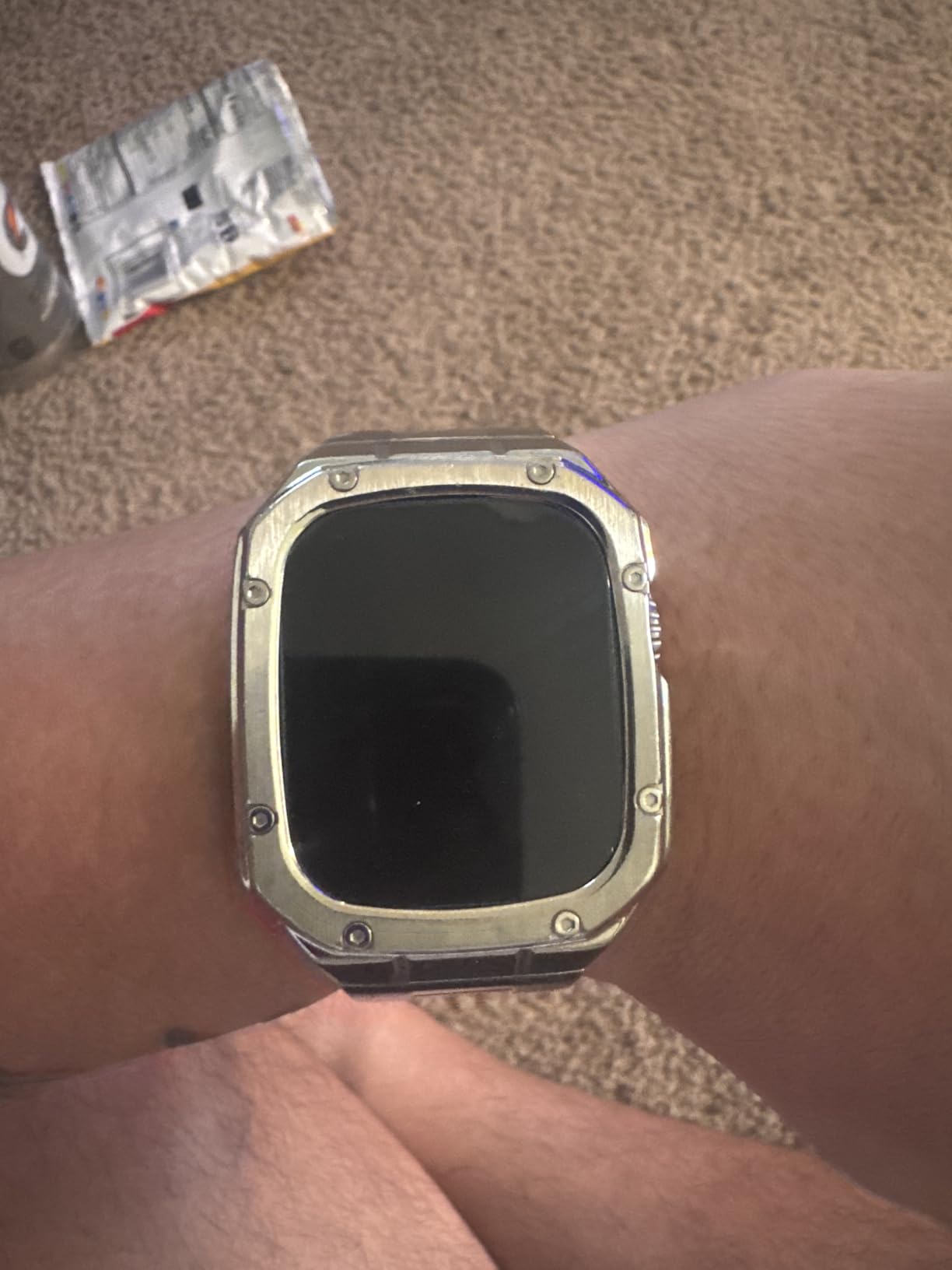 Apple Watch Ultra 3 [GPS + Cellular 49mm] Running & Multisport Smartwatch with Rugged Titanium Case with Anchor Blue Ocean Band customer photo 1