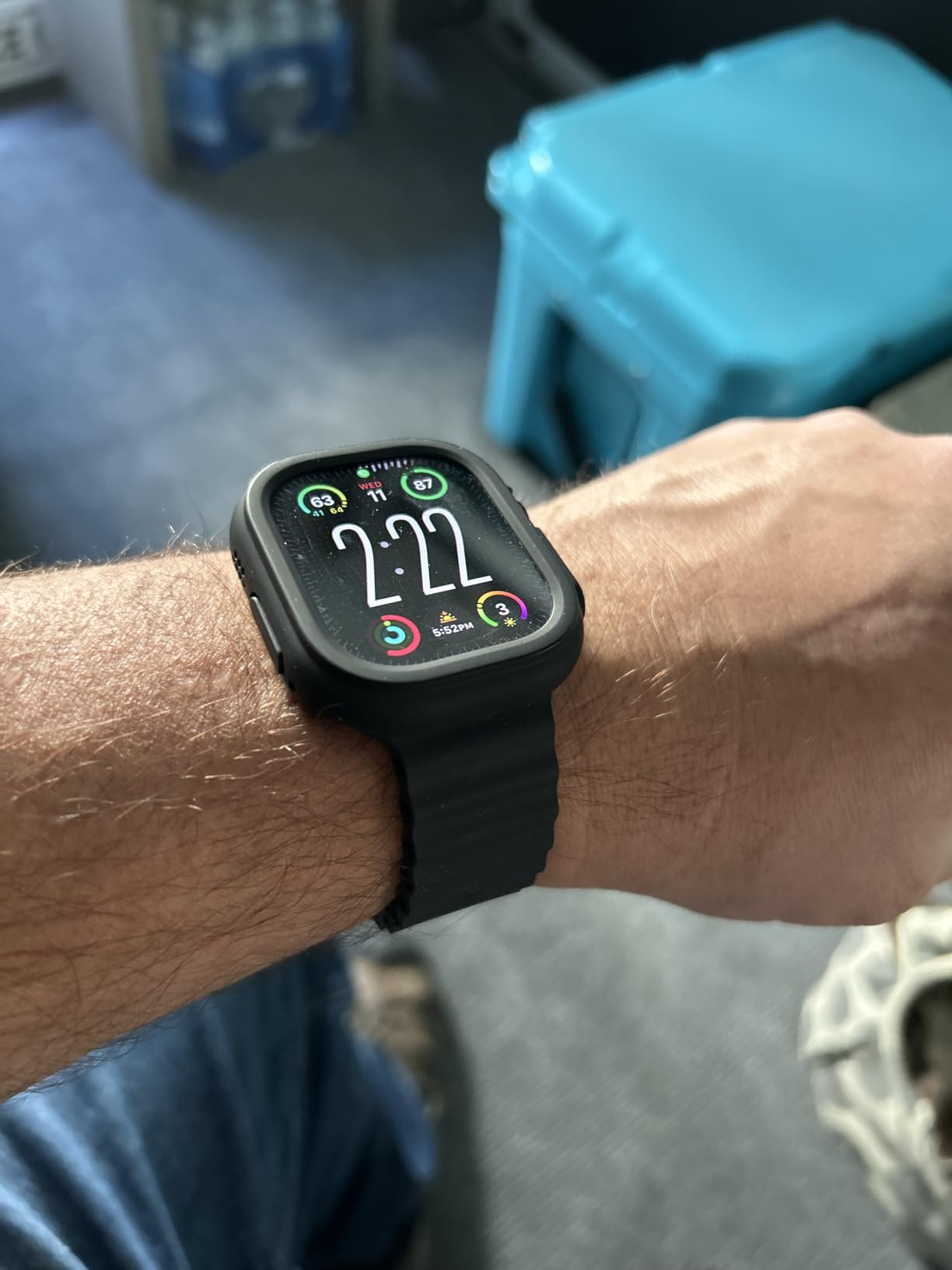 Apple Watch Ultra 3 [GPS + Cellular 49mm] Running & Multisport Smartwatch with Rugged Titanium Case with Anchor Blue Ocean Band customer photo 2