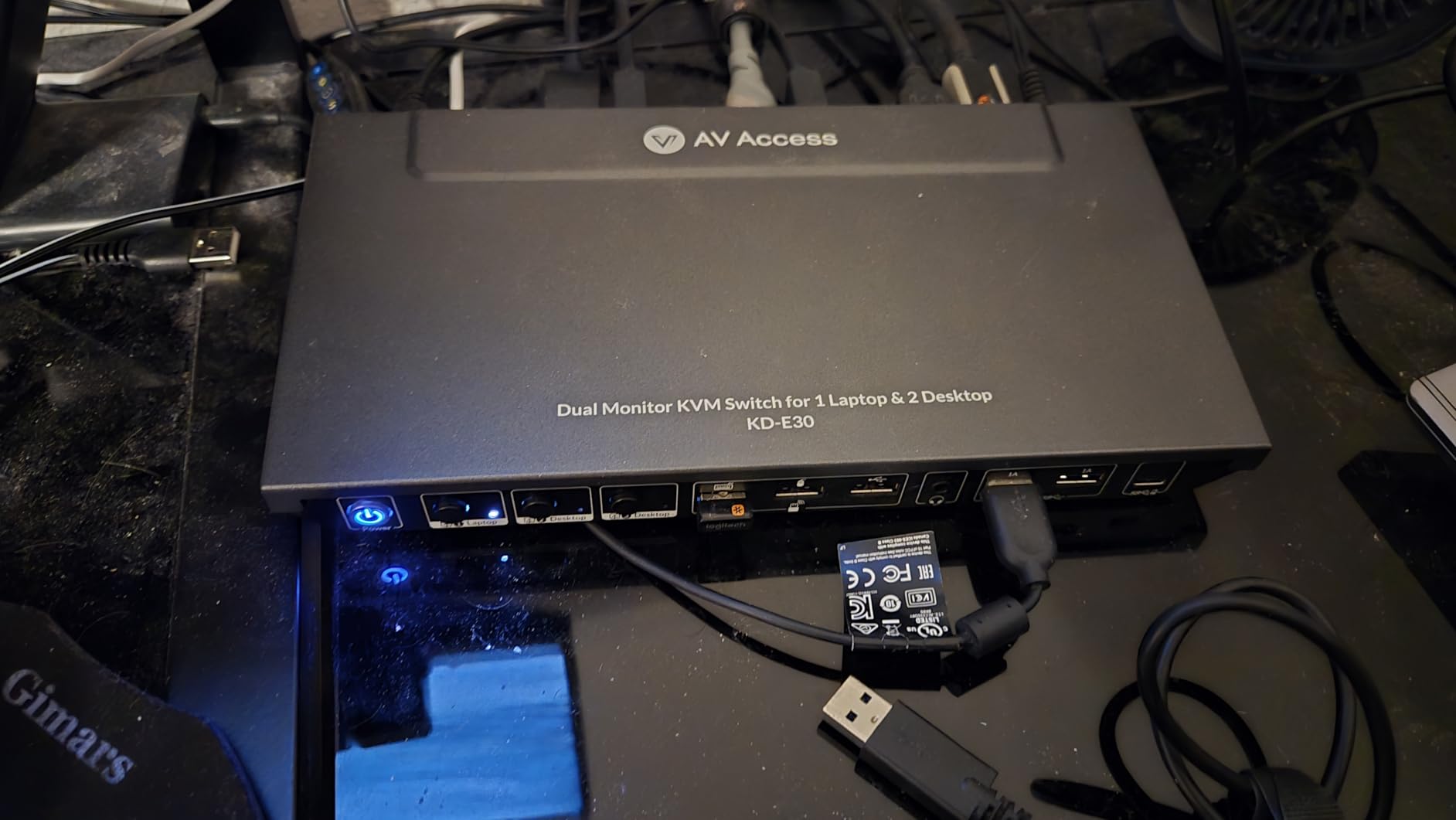 AV Access Docking Station KVM Switch 1 Laptop & 2 Desktop PCs, Dual 4K@60Hz Monitors, EDID Emulation, 100W USB-C Charging, Gigabit Ethernet,High Refresh Rates,Ideal for Gaming, Office & Creative Work customer photo 1