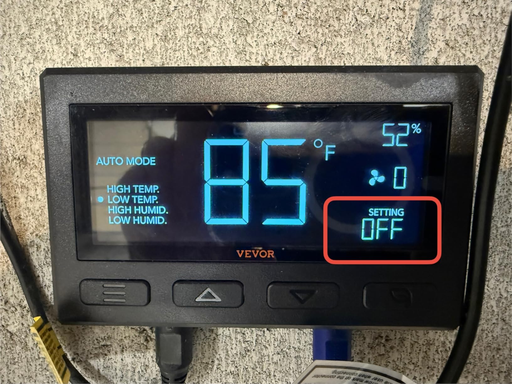VEVOR 14 inch Exhaust Fan, Wall Mounted Attic Fan with Variable Speed, Temperature & Humidity Controller, 2000 CFM, Automatic Shutter customer photo 1