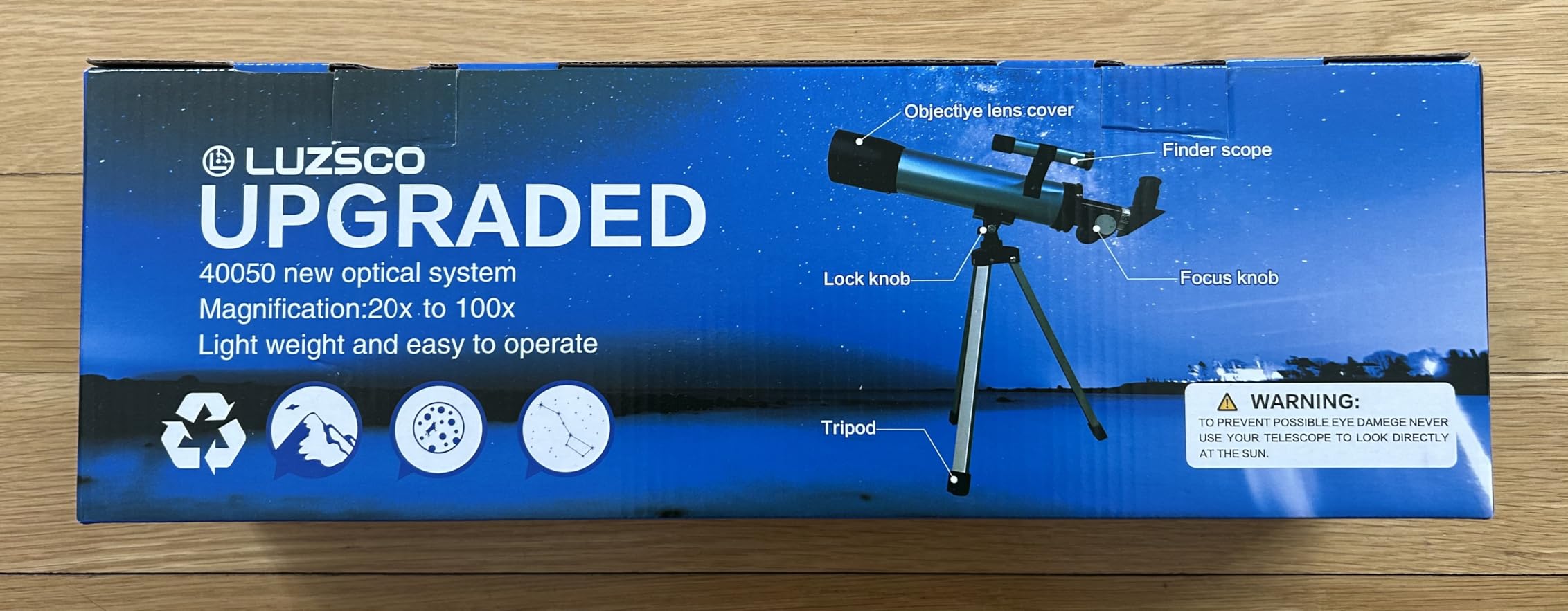 Telescope for Kids 50mm 100x Magnification Beginner Telescopio with Tripod, 2 Eyepieces, Finder Scope Set, STEM Educational Astronomy Gift customer photo 2