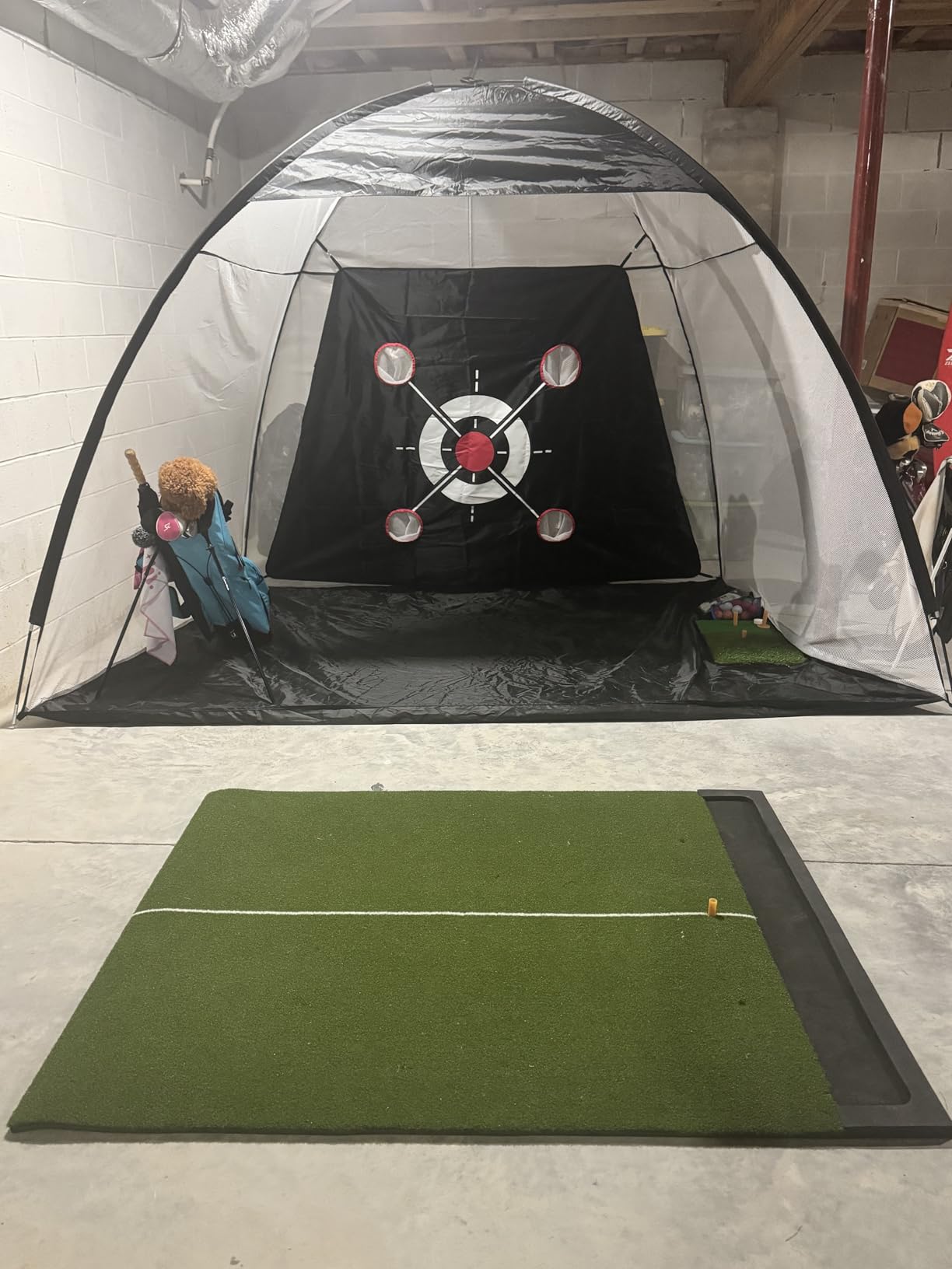 Golf Net with Practice Mat, Golf Hitting Aid Nets 10x7FT for Backyard Driving Chipping Training Swing customer photo 1