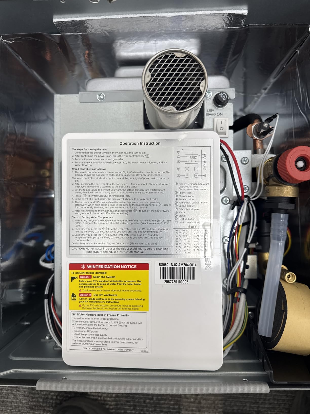 ORBEK 60,000 BTU RV Tankless Water Heater, Propane Gas On-Demand Instant Hot Water Heater, 12V DC, CSA Certified customer photo 2