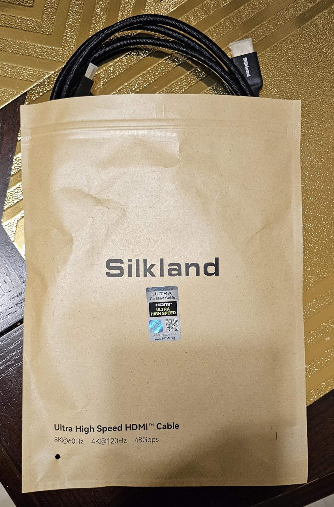 Silkland HDMI 2.1 Cable 25FT, [4K@240Hz 144Hz 120Hz, 8K@60Hz] 1440P Ultra High Speed HDMI Cable 48Gbps (Upgrade Braided), HDR10+, eARC, HDCP 2.3, Compatible for Xbox/PS5/PS4/Roku TV customer photo 1