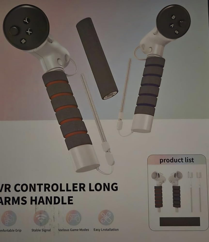 YUANHOT Gorilla Tag Long Arms for Meta Quest 3S/Quest 3 Controller, Beat Saber Handle, VR Sticks Extension Grips, Golf Club Attachments for Oculus Quest 3/3S VR Gaming Accessories customer photo 1