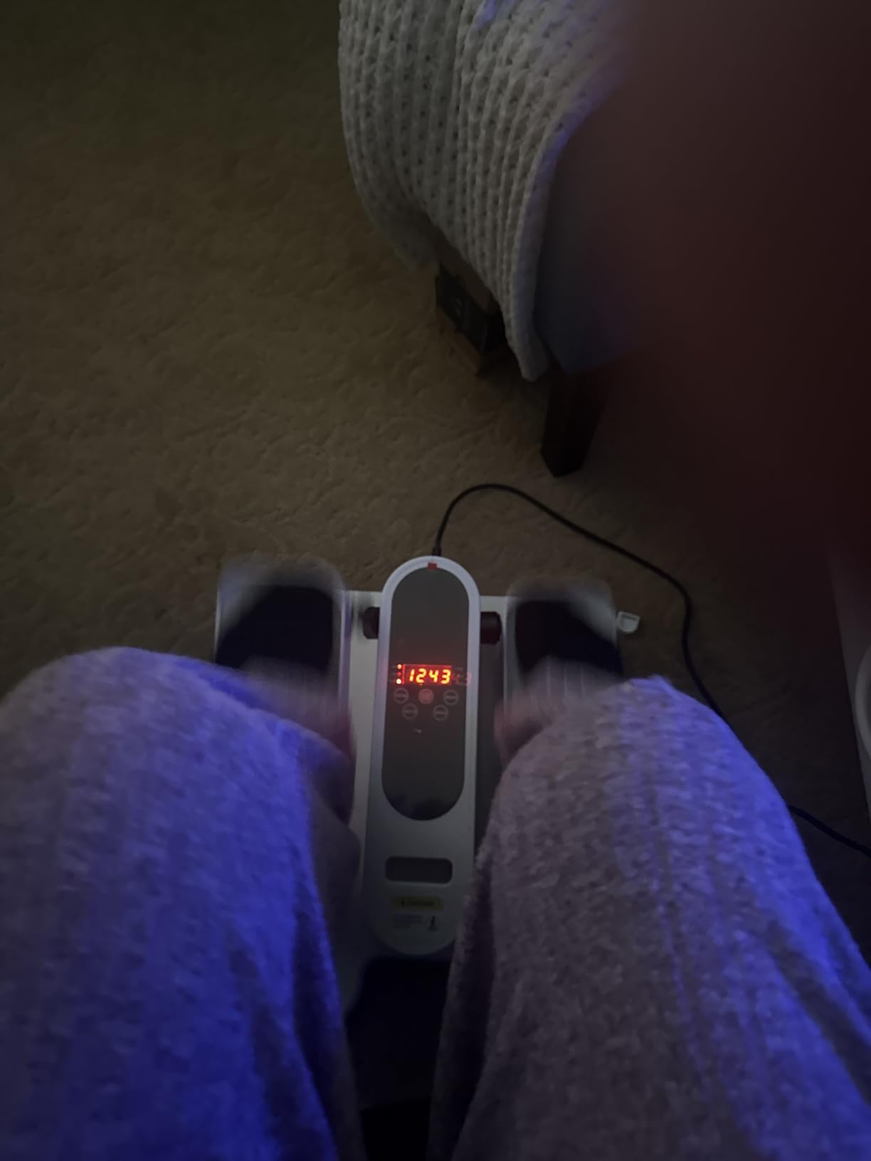 HOMGIM Under Desk Elliptical Machine - Quiet Motorized Leg Exerciser with Smart Remote, 12-Speed Manual Programs Auto/3 Auto Programs LCD Display & Bidirectional Motion for Home/Office customer photo 1