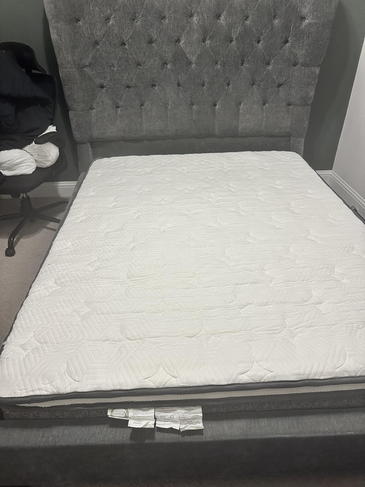 King Size Mattress, 12 Inch Hybrid Mattress King Size, Medium Feel Foam and Individual Pocket Springs, Extra Edge Support, Pressure Relief, CertiPUR-US customer photo 2