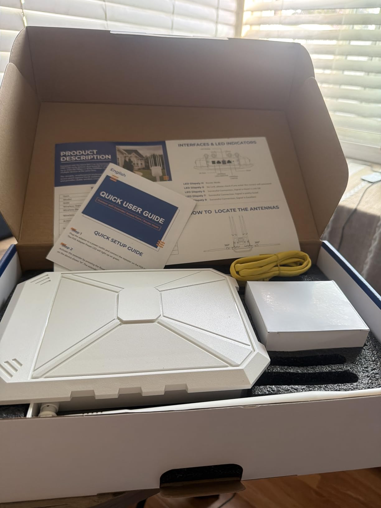 AC1200 Outdoor WiFi Extender, Outdoor WiFi Extender Signal Booster, Wireless Outdoor Access Point, IP67 Weatherproof, Passive PoE, WPA3, Long Range WiFi Coverage for Garage, Yard, Farm, RV, Starlink customer photo 1