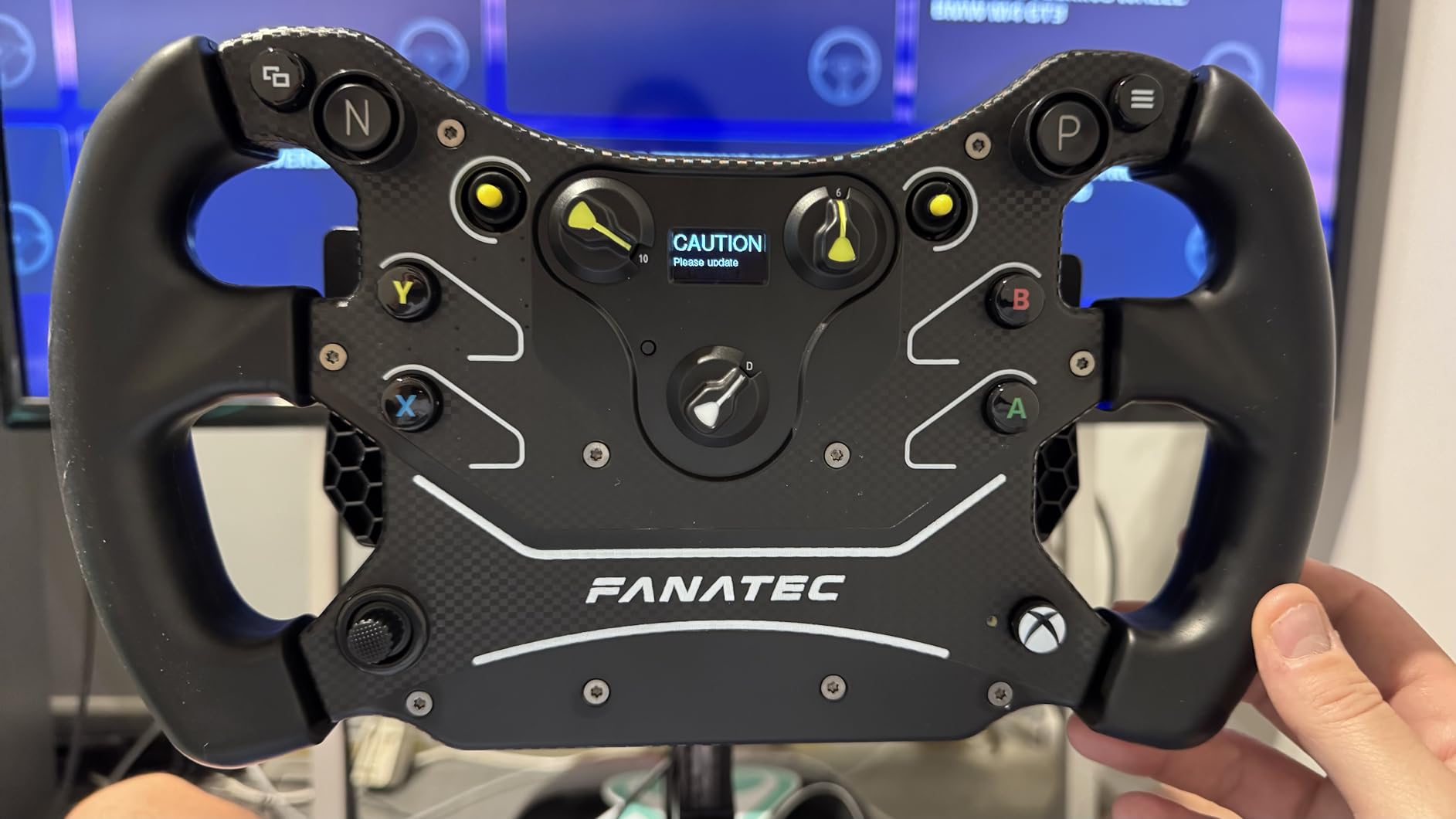 Corsair FANATEC Sim Racing CSL Steering Wheel GT3 - Overmolded Grips, Custom Magnetic Shifters, Dual Analog Paddles, OLED Display customer photo 1