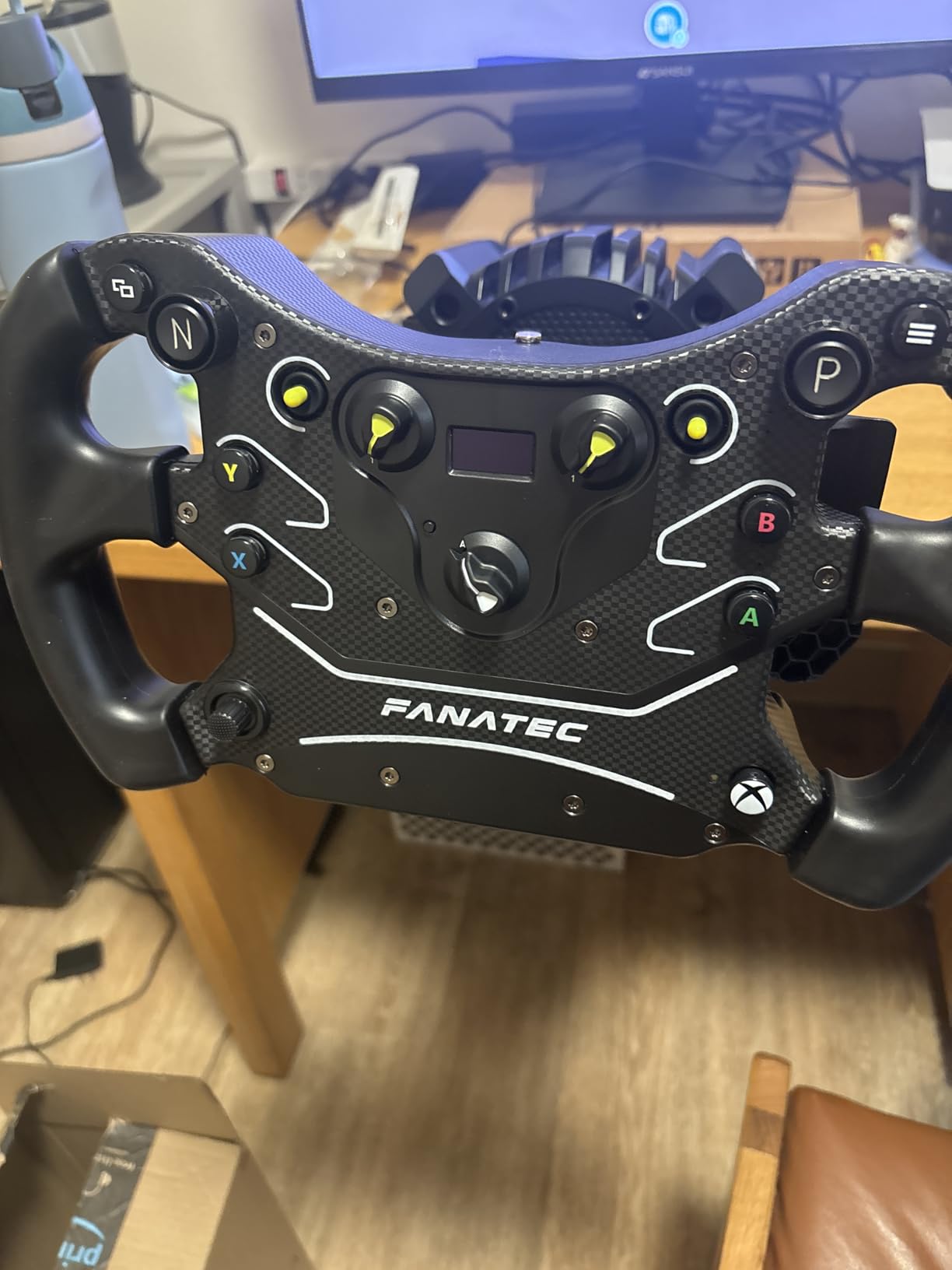 Corsair FANATEC Sim Racing CSL Steering Wheel GT3 - Overmolded Grips, Custom Magnetic Shifters, Dual Analog Paddles, OLED Display customer photo 2