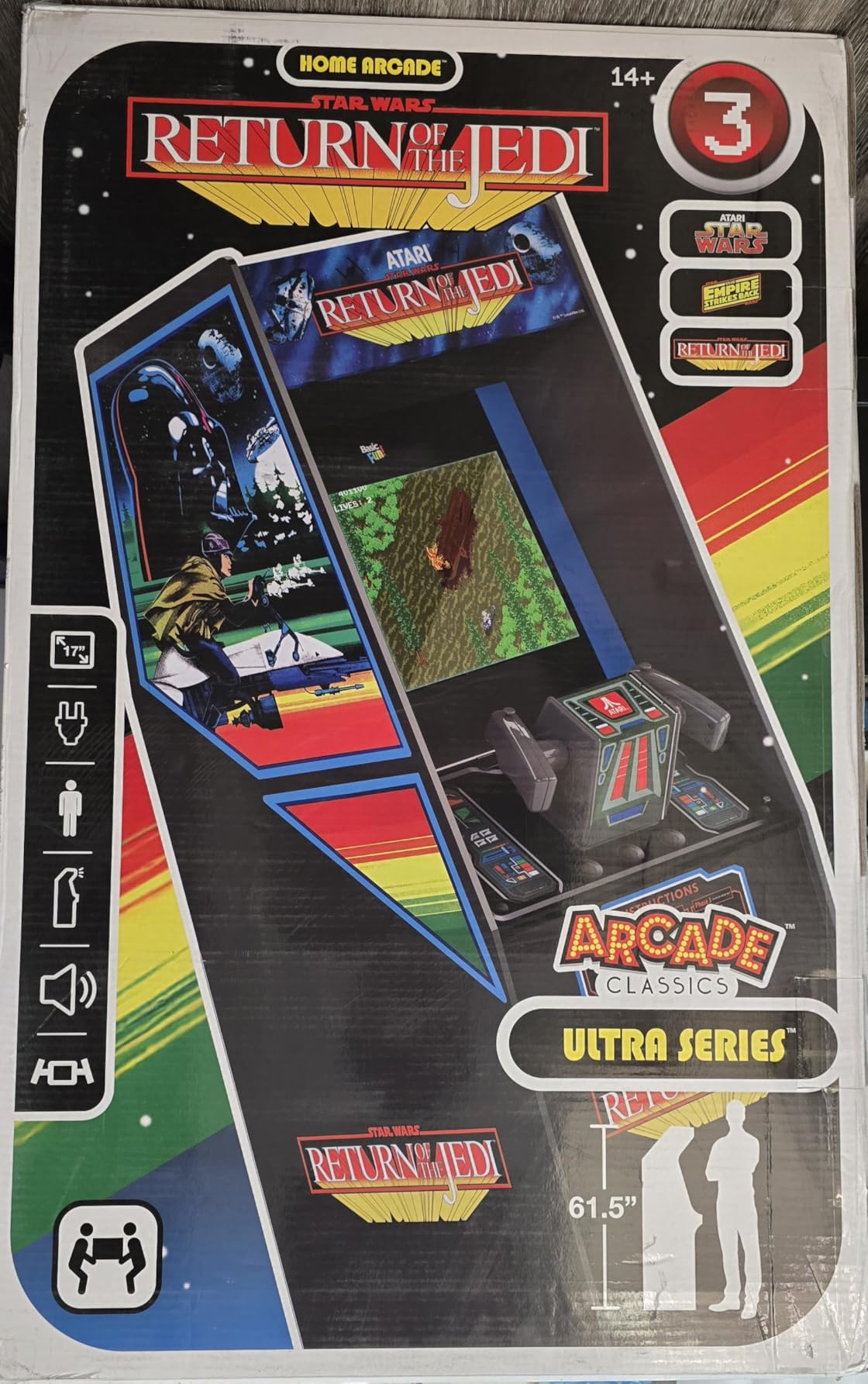 Arcade Classics Atari Star Wars Ultra Series Free Standing Electronic Game w/ 17