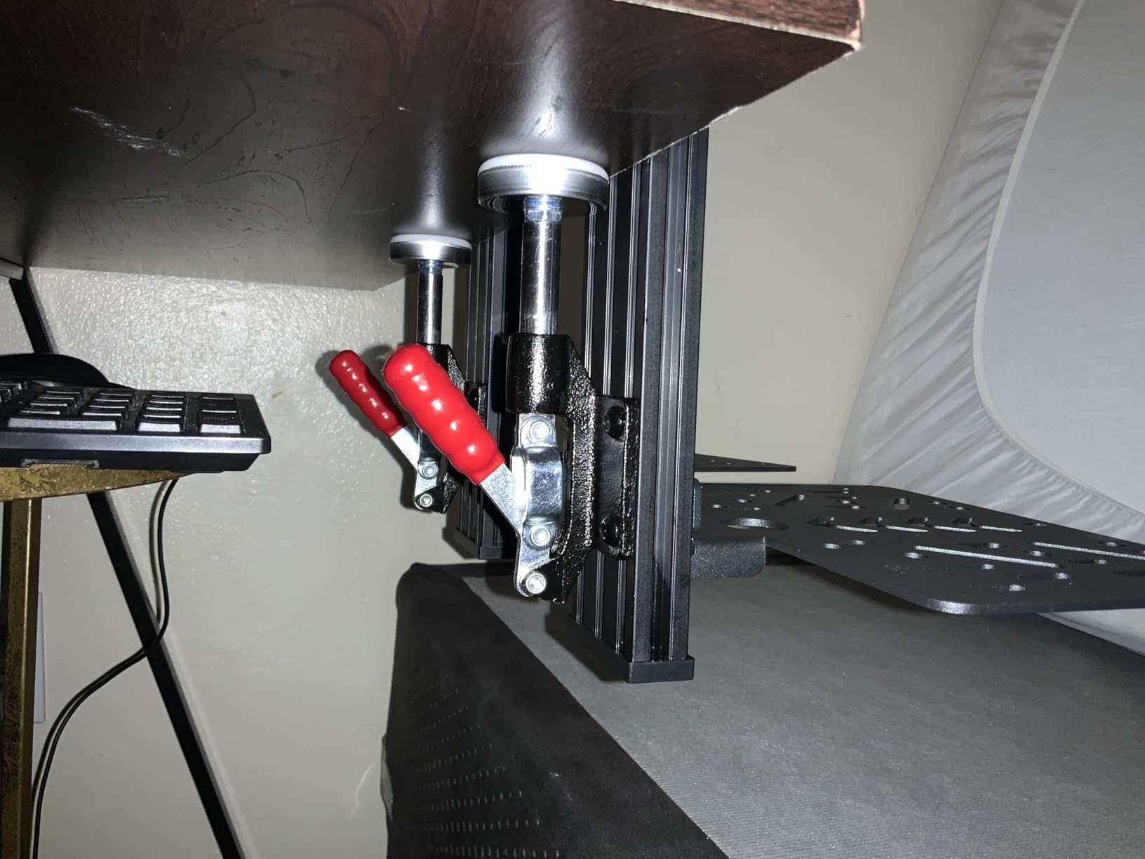 EG STARTS Desk Mount Clamp Sim Racing Wheel Stand Simulator Cockpit Wheel Stand Racing Steering Shifter Mounts for Logitech G25 G27 G29 G920 G923 Thrustmaster T248 T300 T-GT TS-PC T330TS Black customer photo 2