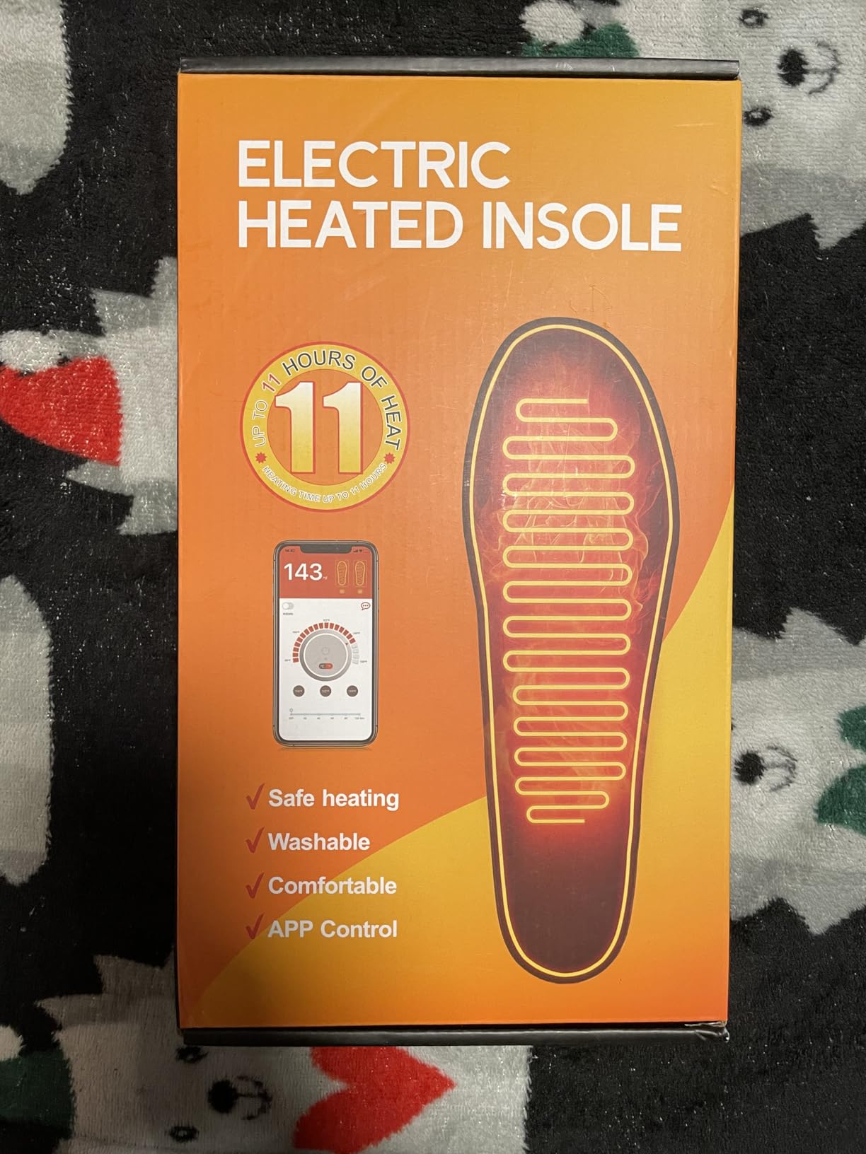 Heated Insoles for Men Women, Rechargeable 5000mAh Battery Foot Warmers Up to 11 Hours, Washable Cut to Fit Thermal Shoe Inserts for Outdoor Work, Hunting, Skiing, Hiking, Cycling, Fishing, with App customer photo 2