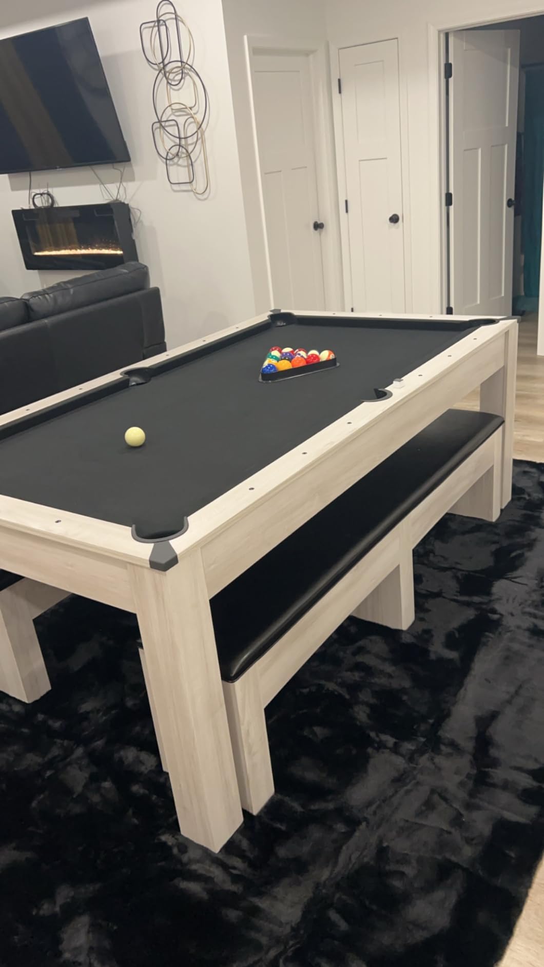 Barrington Billiards 7' Drop Pocket Pool Table 3-in-1 Combo Table, Dining Top, Table Tennis and Billiards with Accessories customer photo 1