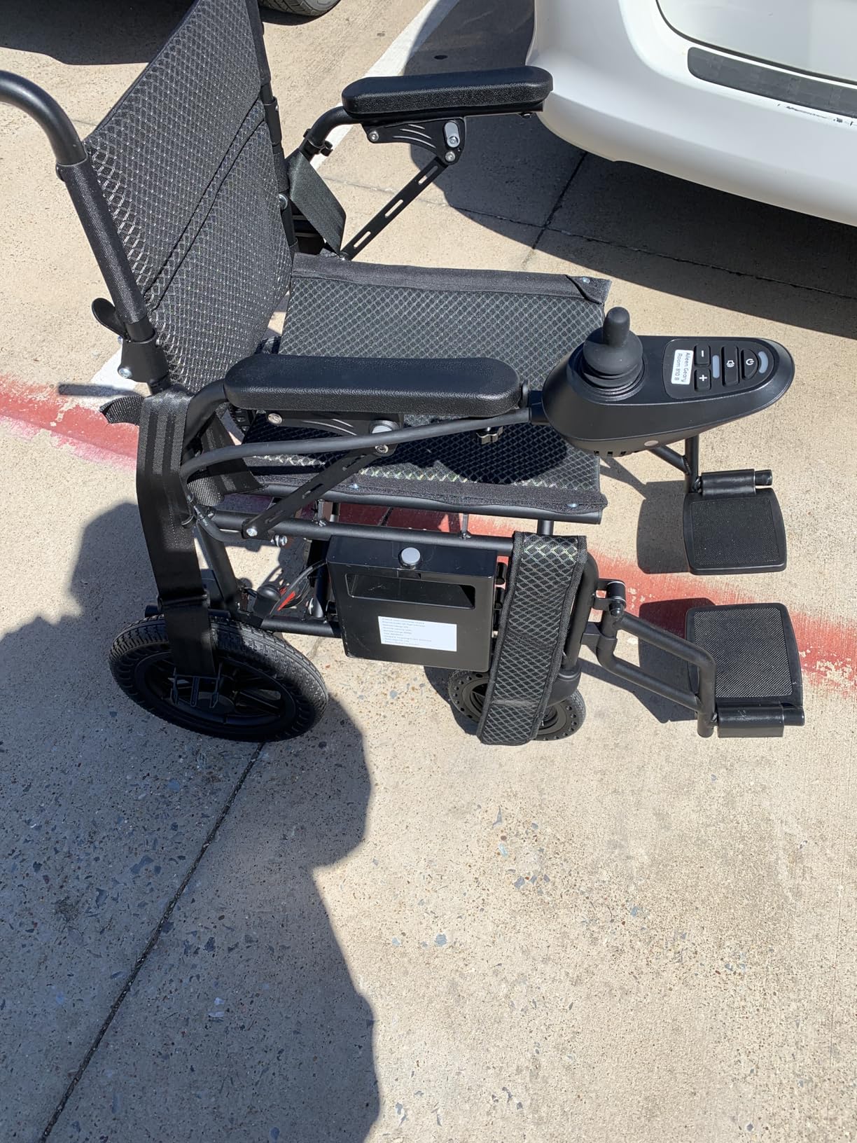 [2026 Upgrade] Hassky Electric Wheelchair for Adults Foldable, 15 Miles Range Motorized Wheelchair, All Terrain Power Wheelchairs for Seniors Supports Up to 350 lbs Black customer photo 1