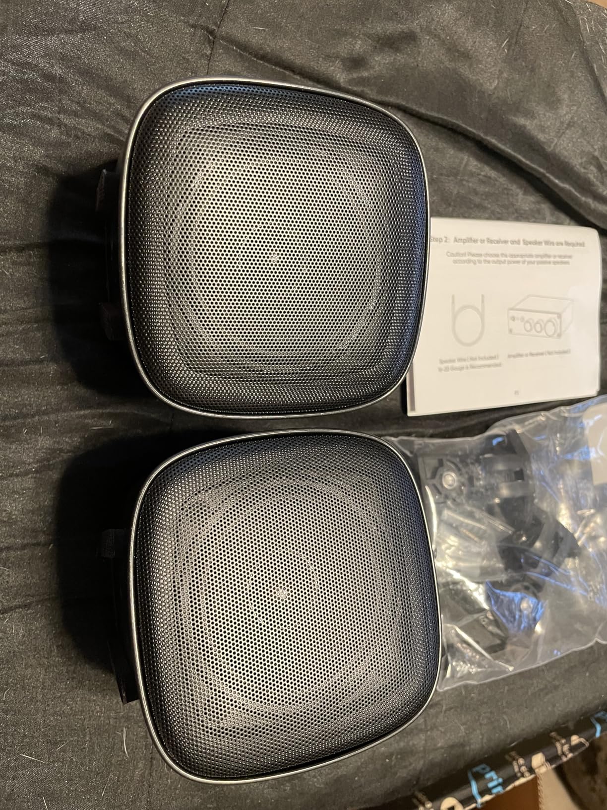 Saiyin Passive Bookshelf Speakers for Home Theater Surround Sound System, Stereo Speaker with Waterproof and Wall-mounting Kit, Needs Amplifier or Receiver to Operate, One Pair customer photo 1