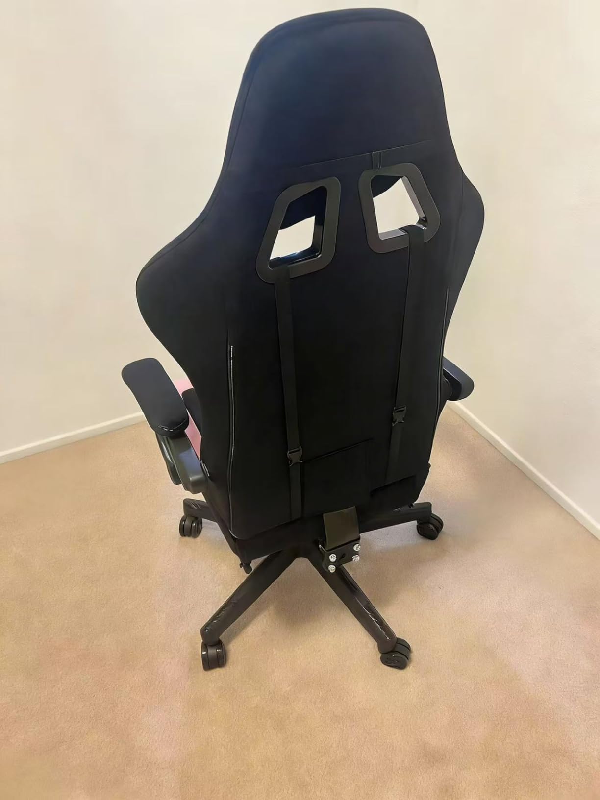 GTPLAYER Pink Gaming Chair Cute with Cat Ears Ergonomic Computer Chair with Cat Embroidery Adjustable Memory Foam Lumbar Support and Headrest Comfortable Reclining Office Chair Soft Velvet Fabric customer photo 1